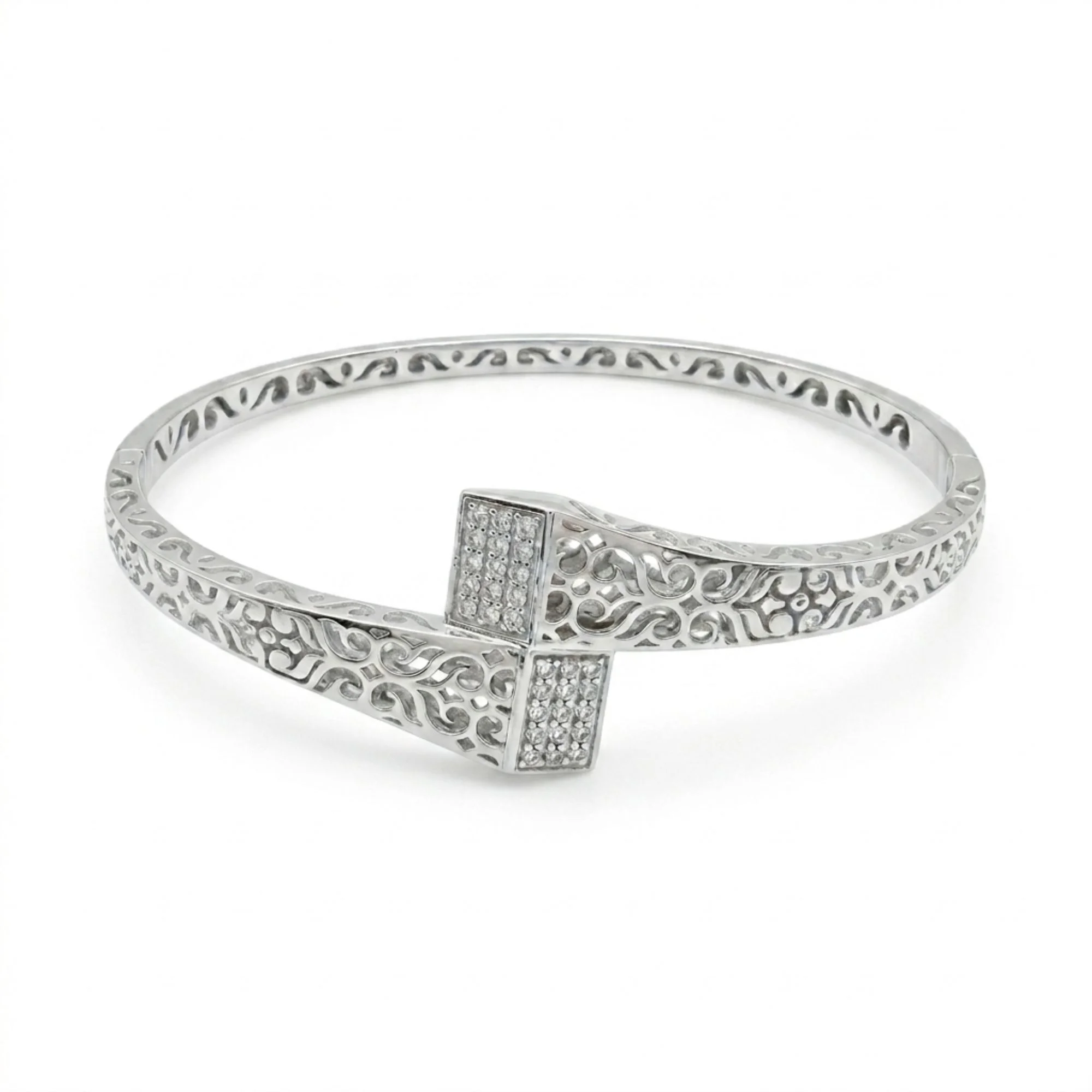Silver Filigree Bypass Kada