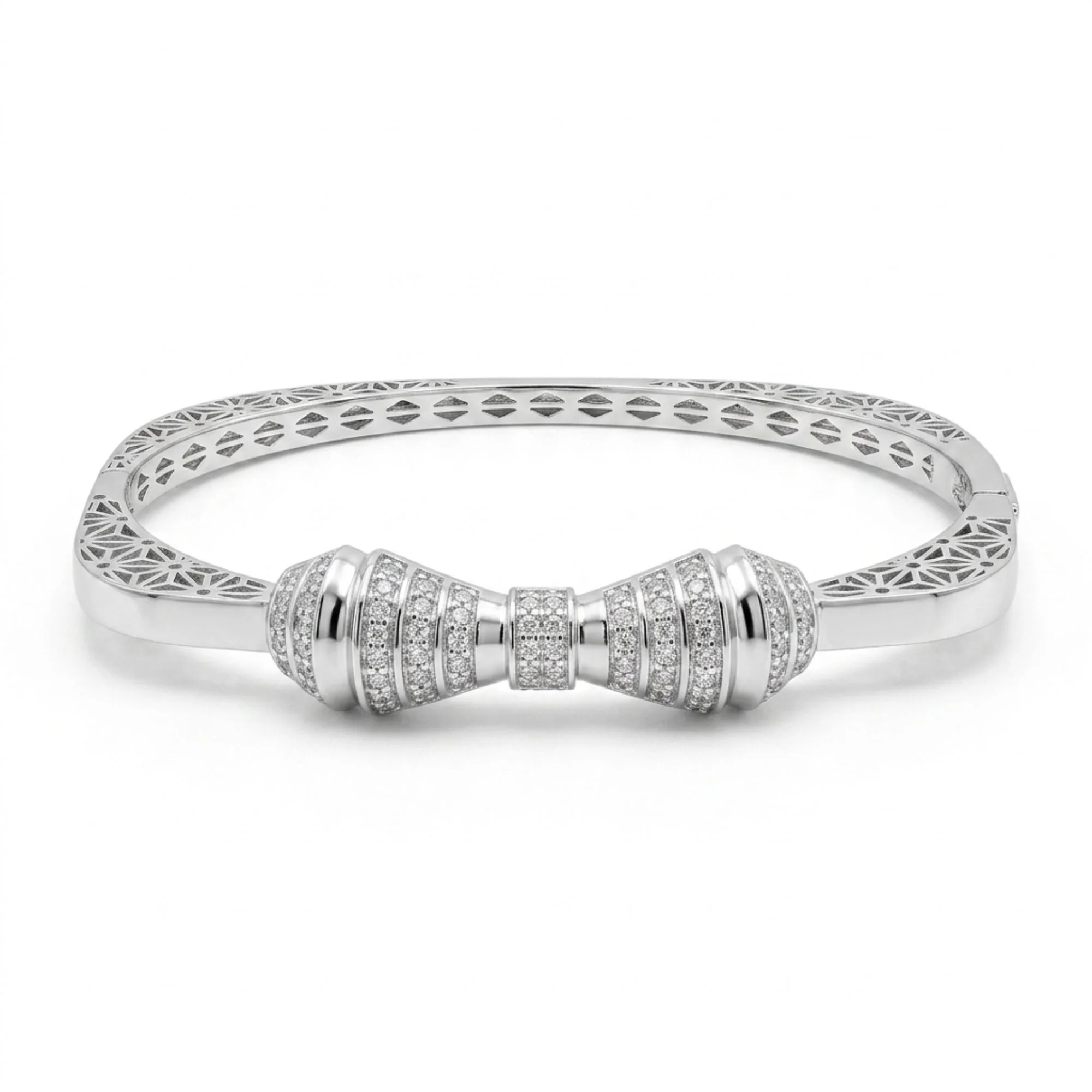 Silver Bow Tie Kada