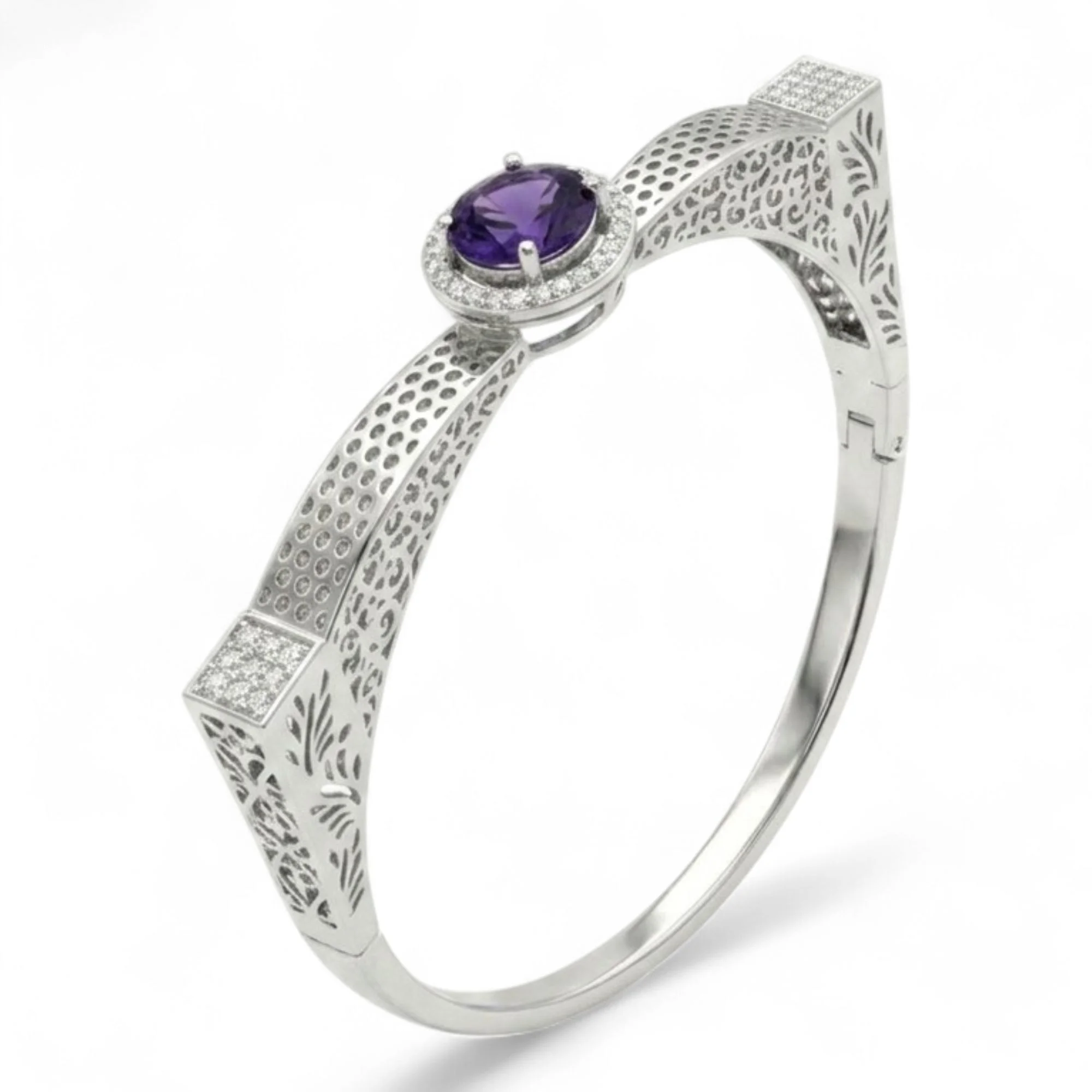 Silver Royal Purple Halo Kada - Image 3