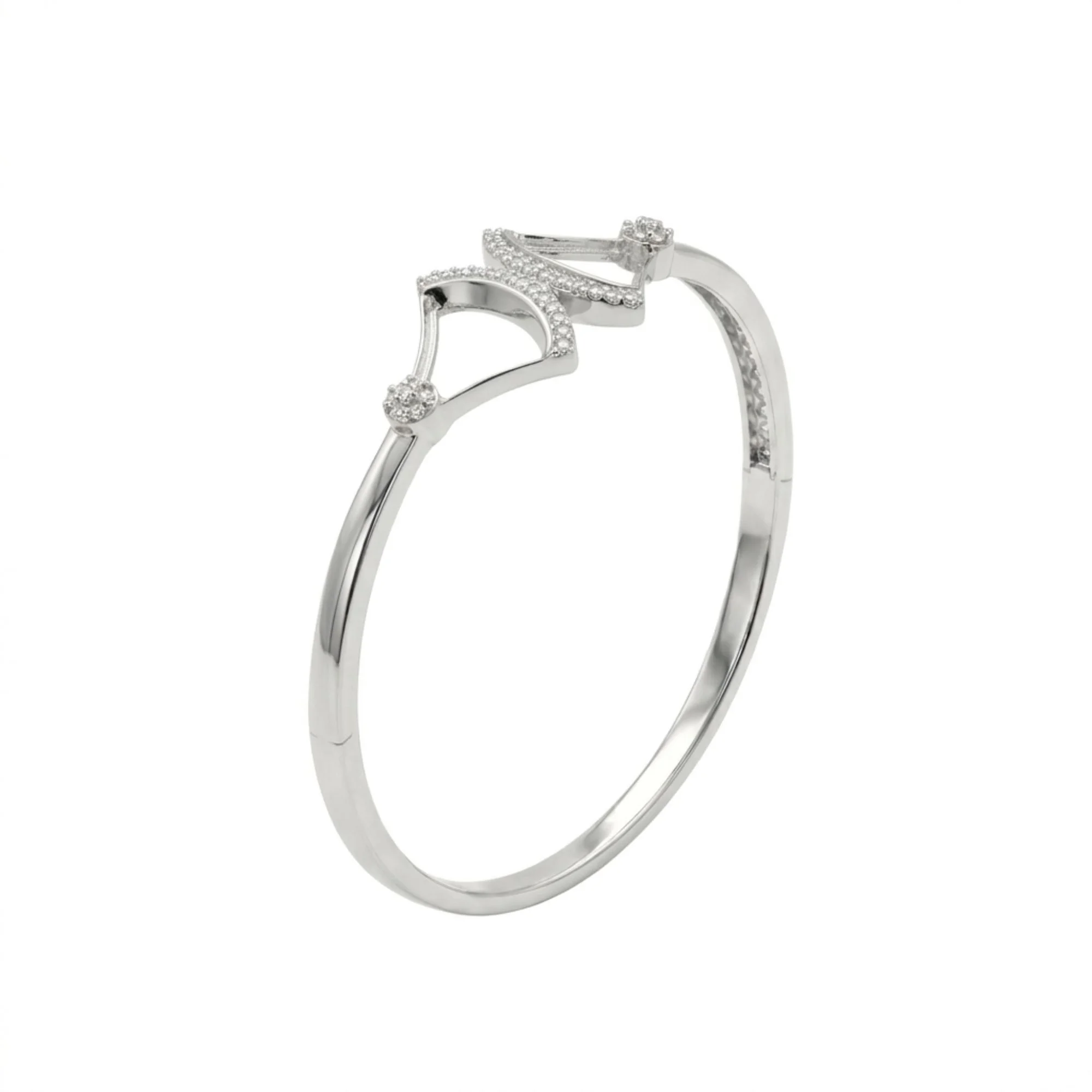 Silver Abstract Wing Kada - Image 3