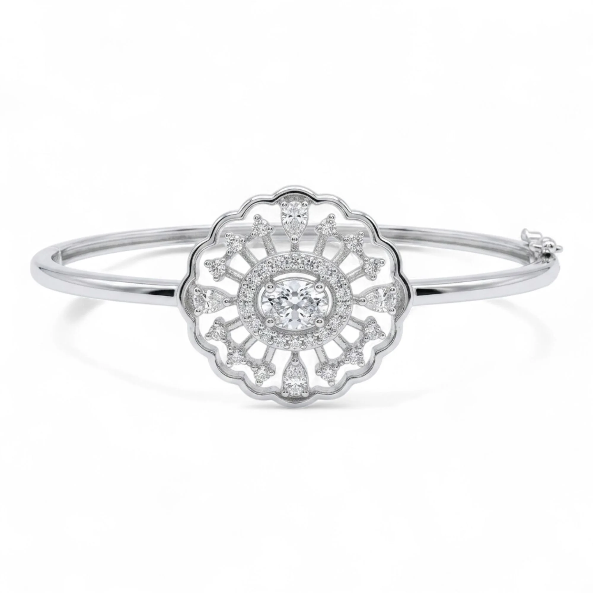 Silver Filigree Sunburst Kada
