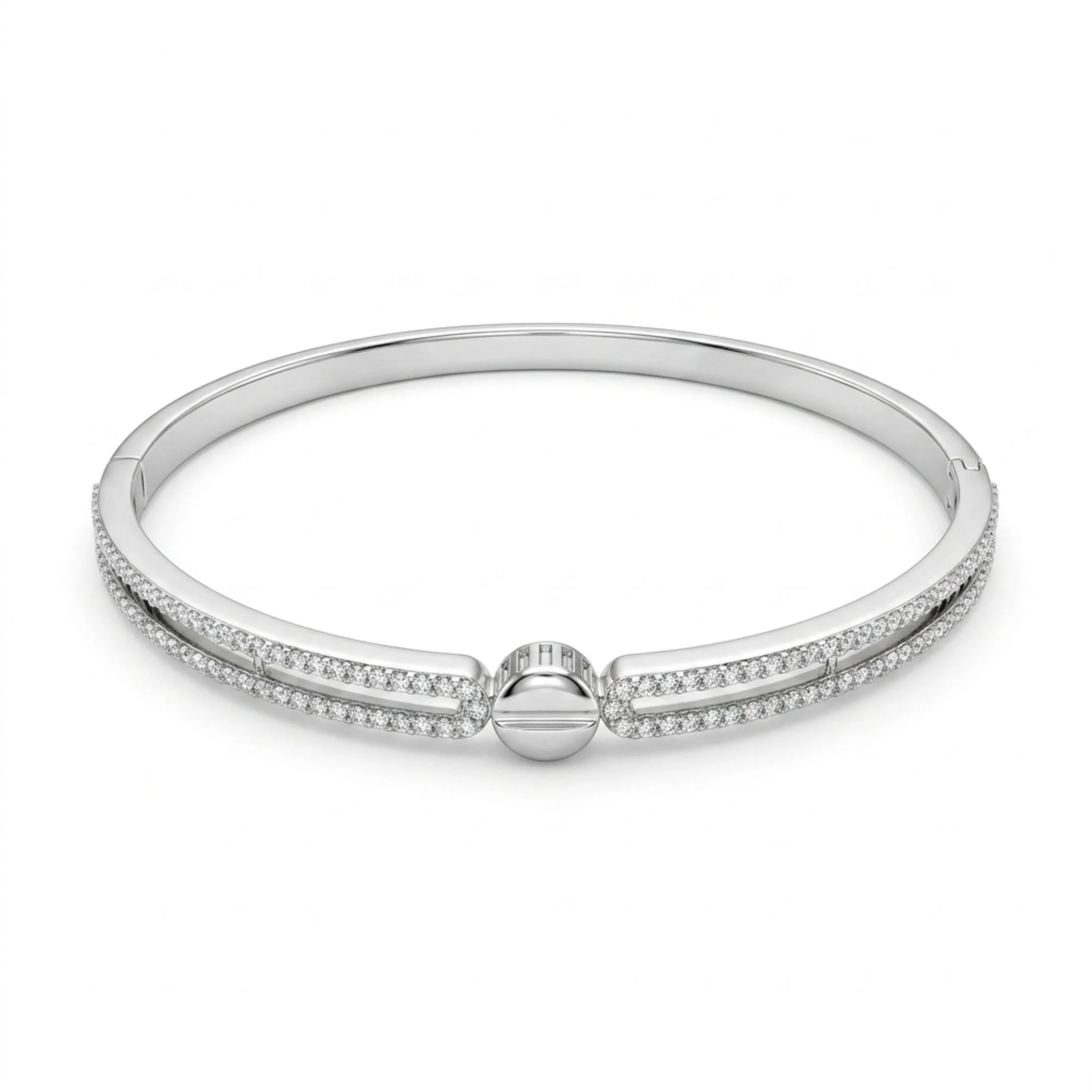 Silver Split Band Kada