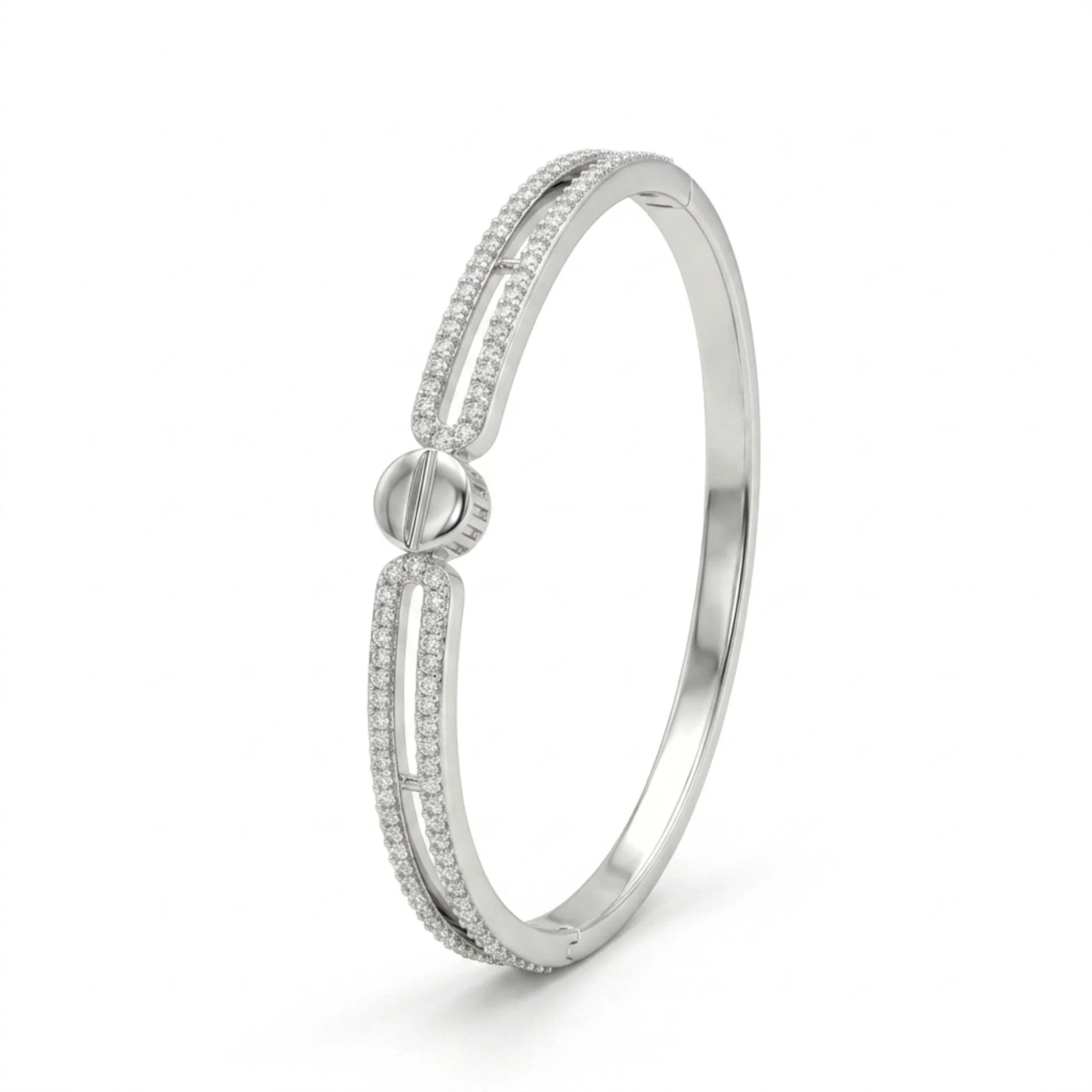 Silver Split Band Kada - Image 3