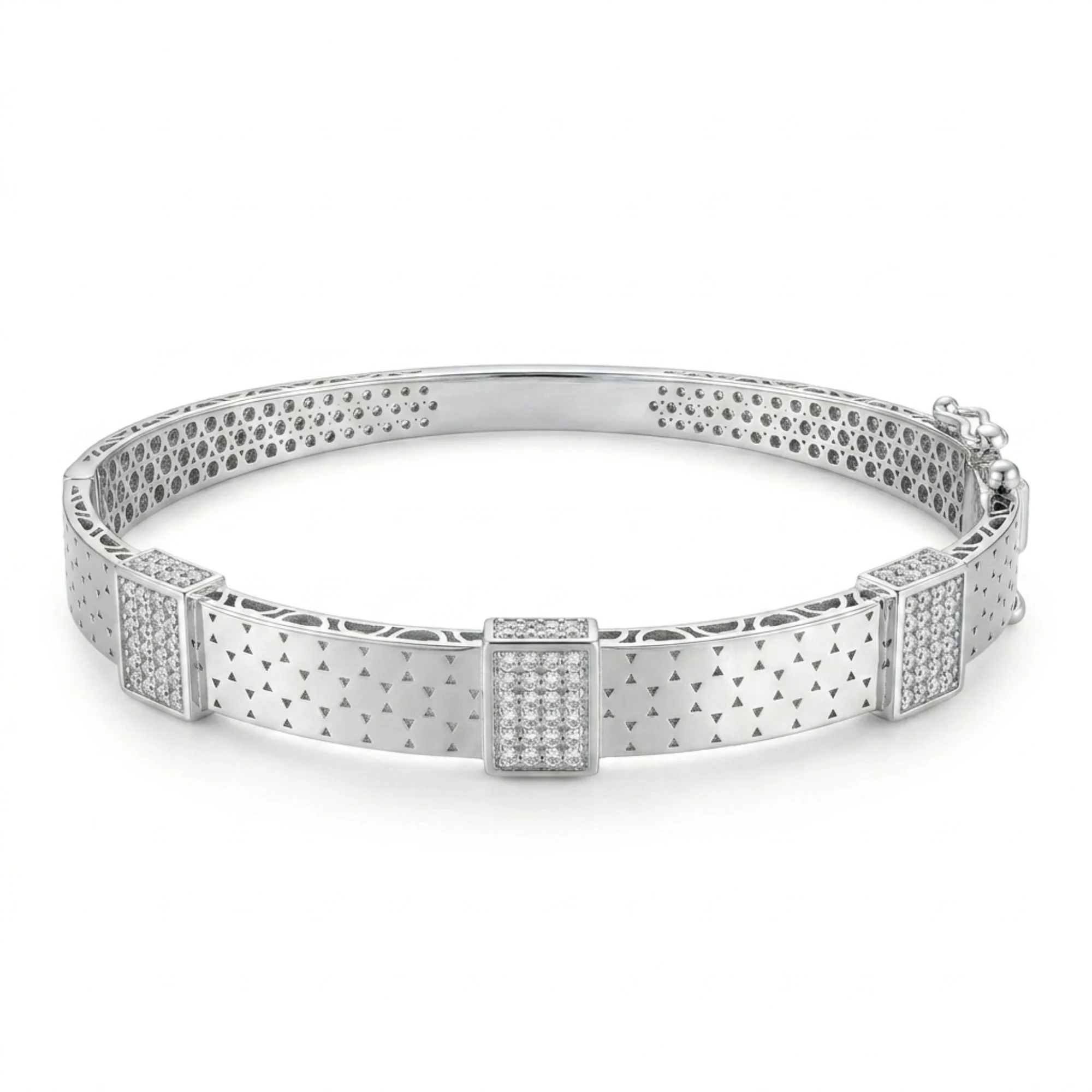 Silver Triple Square Kada