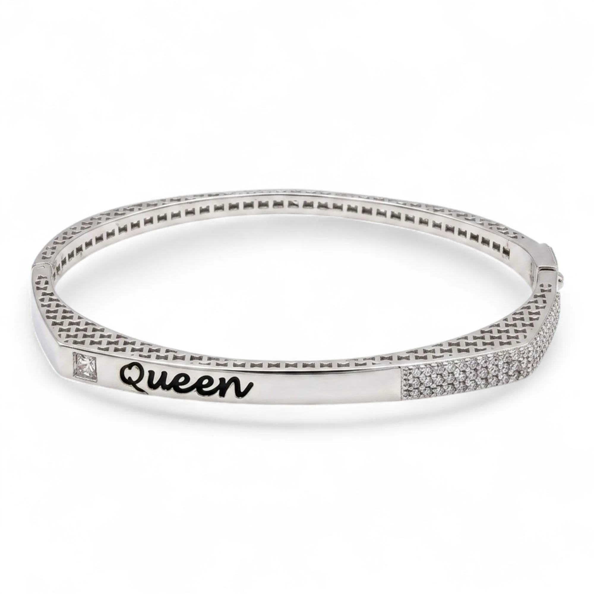 Silver Queen Inscribed Kada