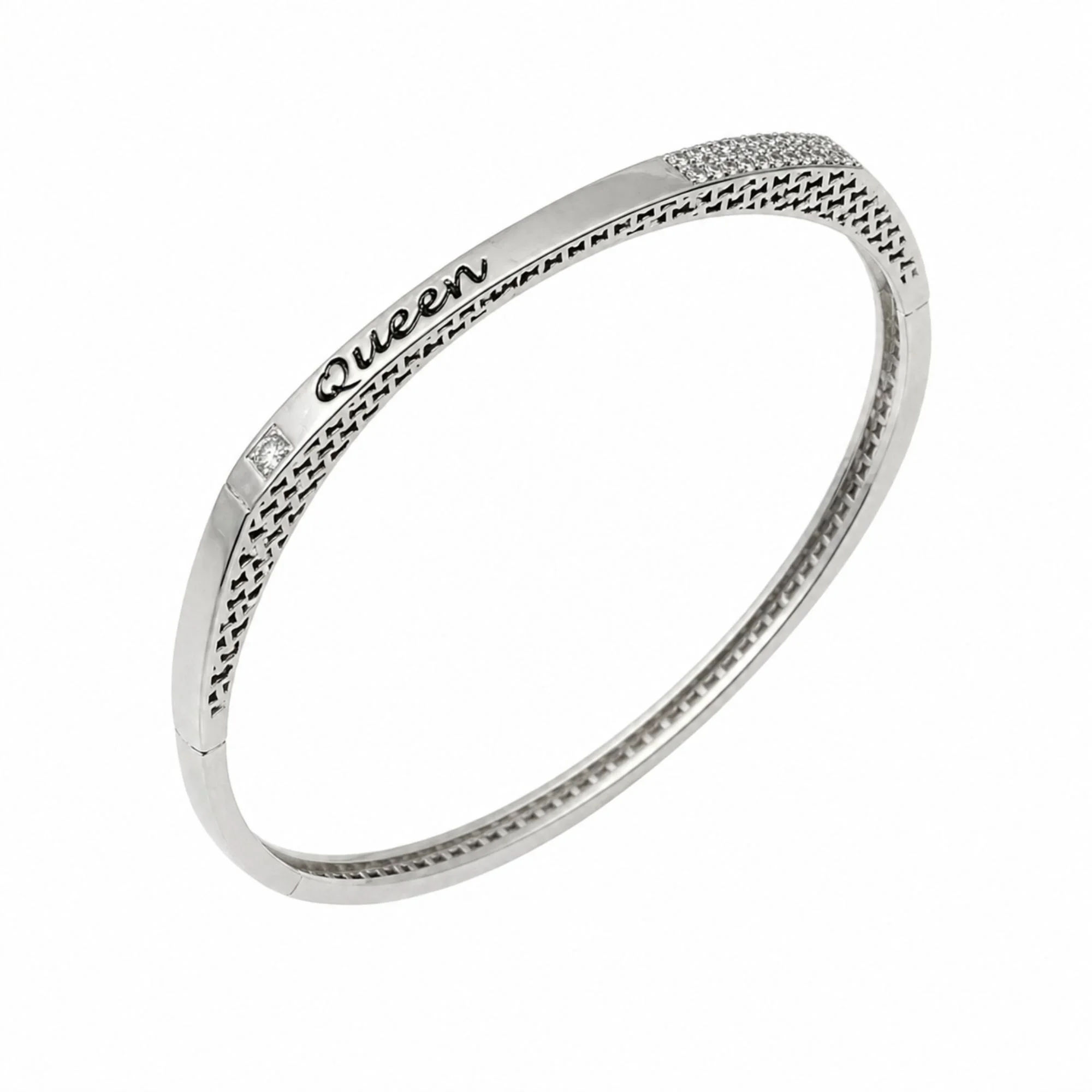 Silver Queen Inscribed Kada - Image 3