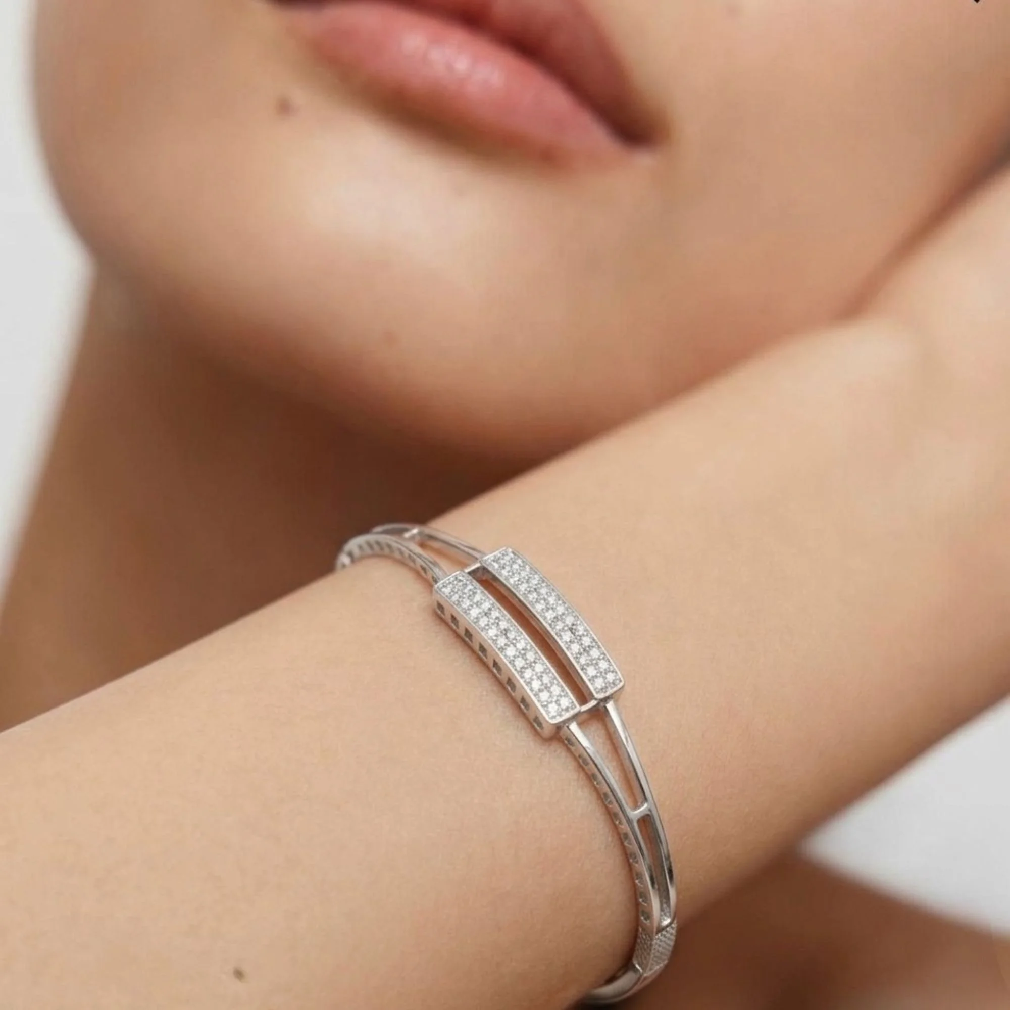 Silver Twin Panel Kada - 2