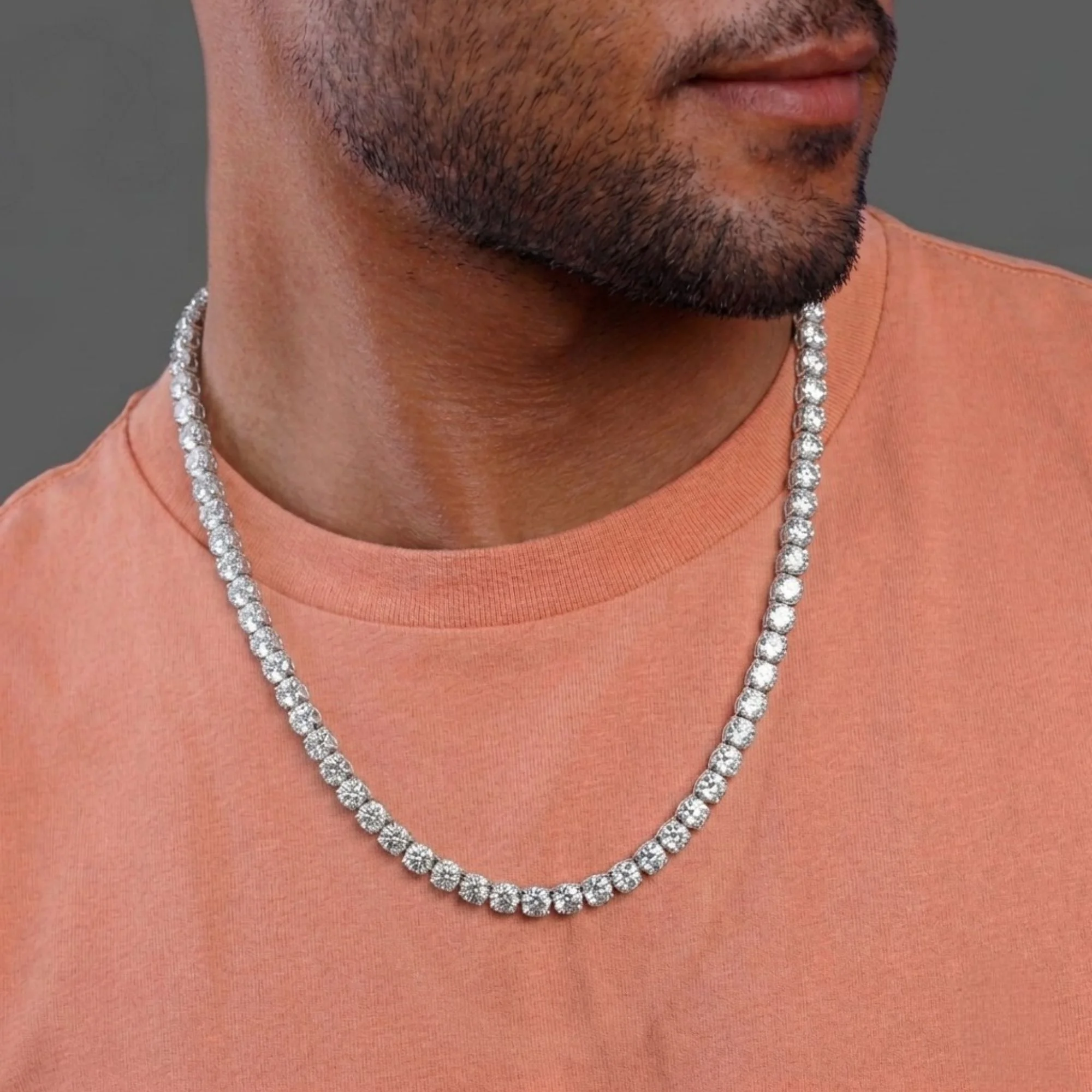 Silver Classic Tennis Men's Chain - Image 2