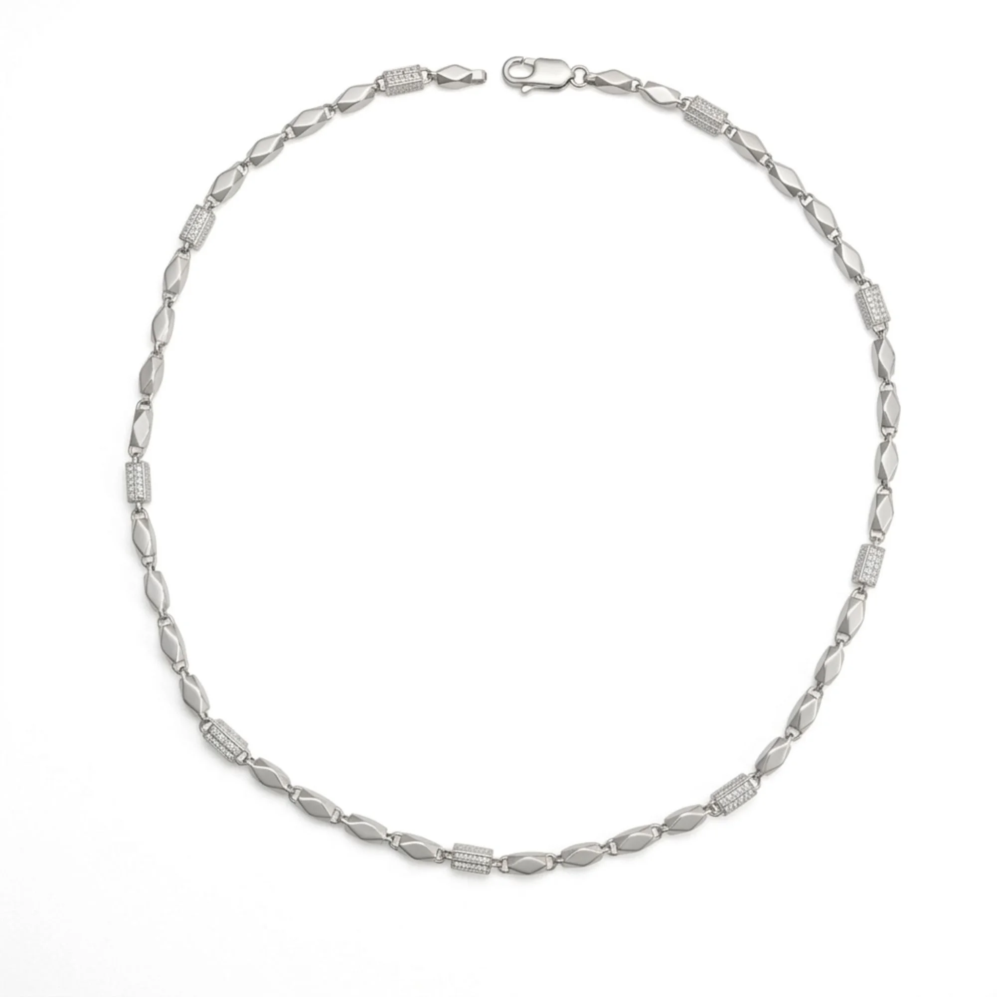 Silver Cylinder Station Men's Chain - Image 4