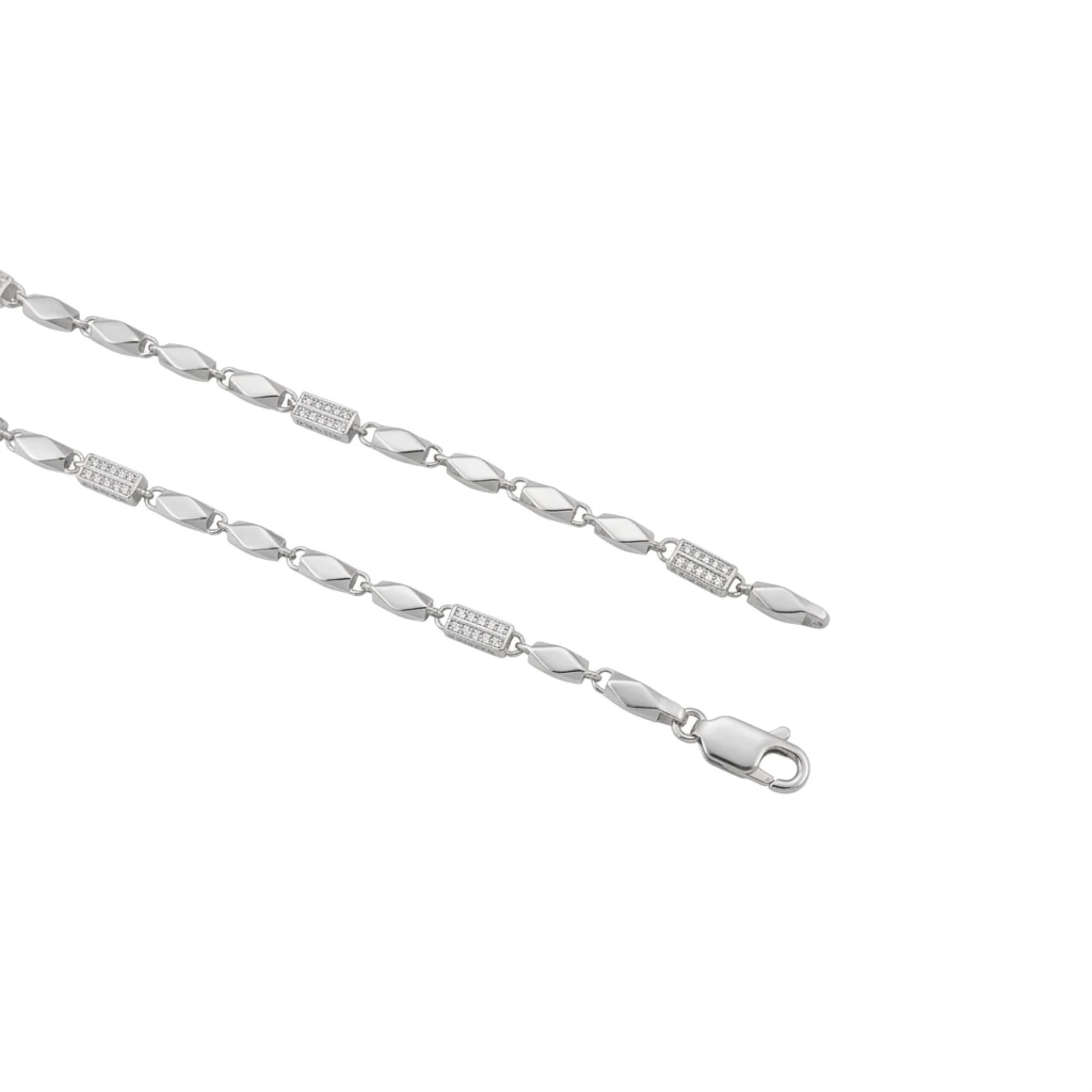 Silver Cylinder Station Men's Chain - Image 3