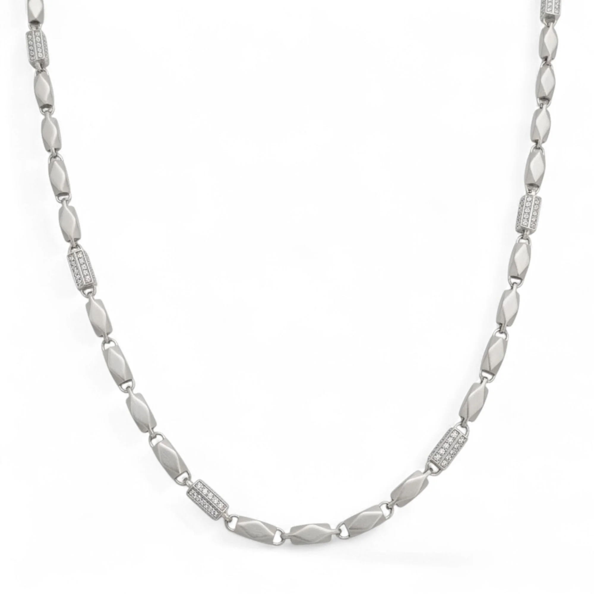 Silver Cylinder Station Men's Chain - Image 1