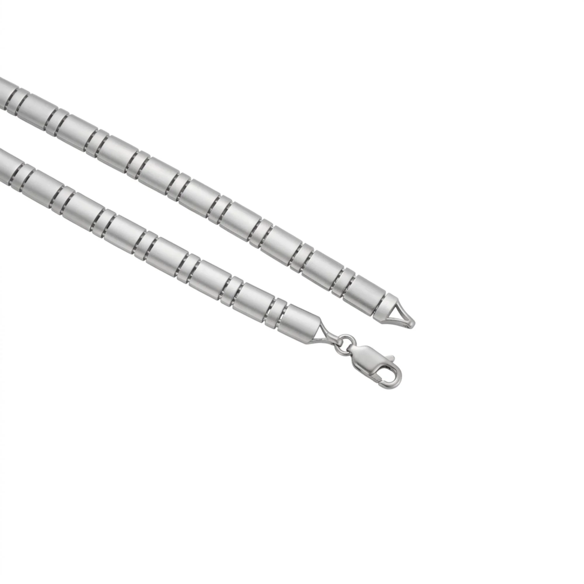 Silver Segmented Tube Men's Chain - Image 3