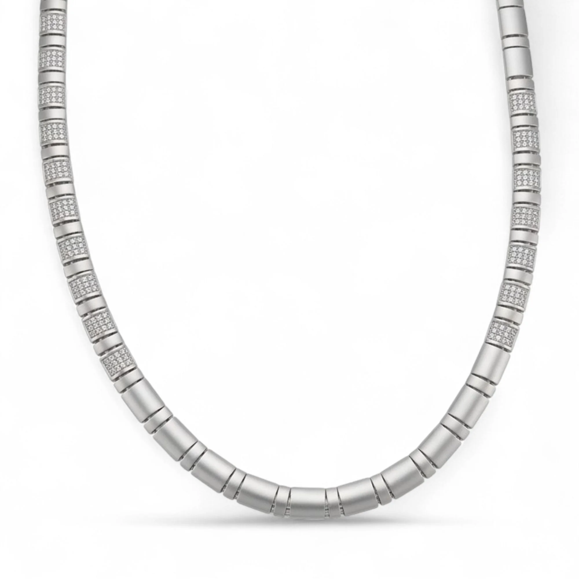 Silver Segmented Tube Men's Chain - Image 1