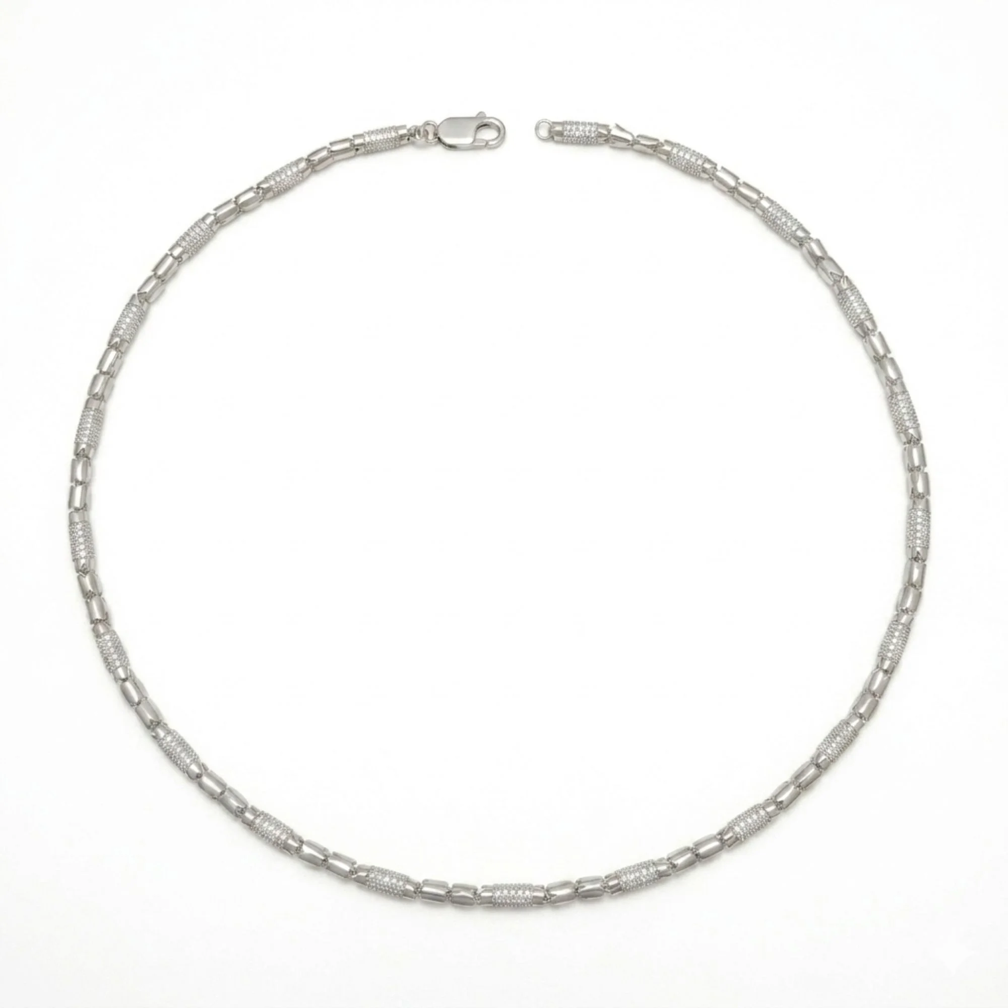 Silver Capsule Link Men's Chain - Image 4