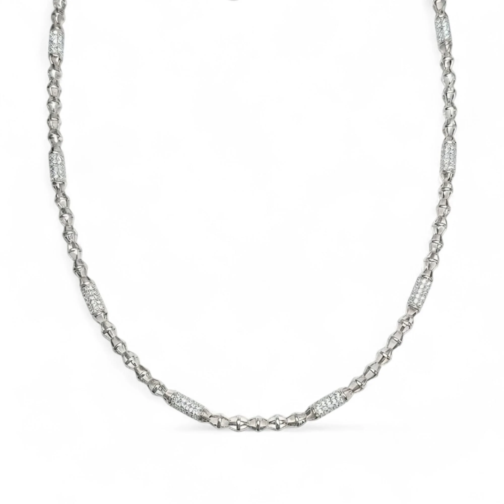 Silver Industrial Bar Men's Chain