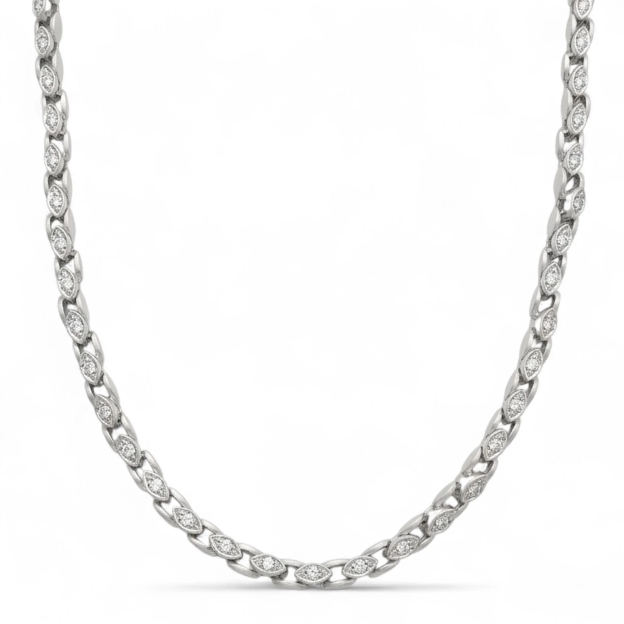 Silver Eye-Link Men's Chain - Image 1