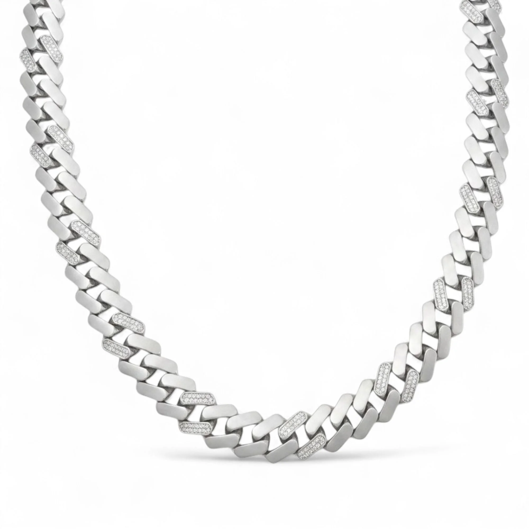 Silver Cuban Link Men's Chain - Image 1