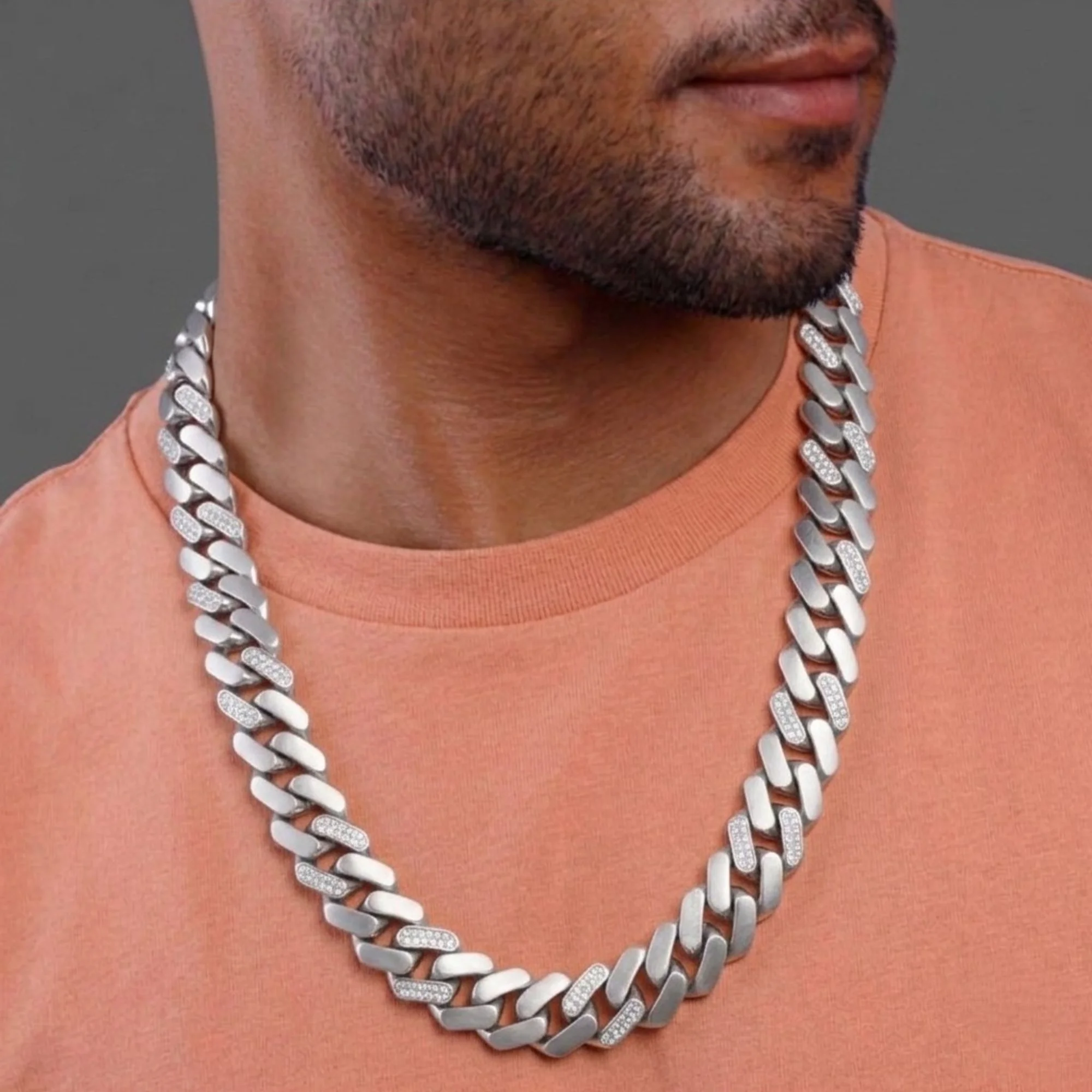 Silver Cuban Link Men's Chain - Image 2