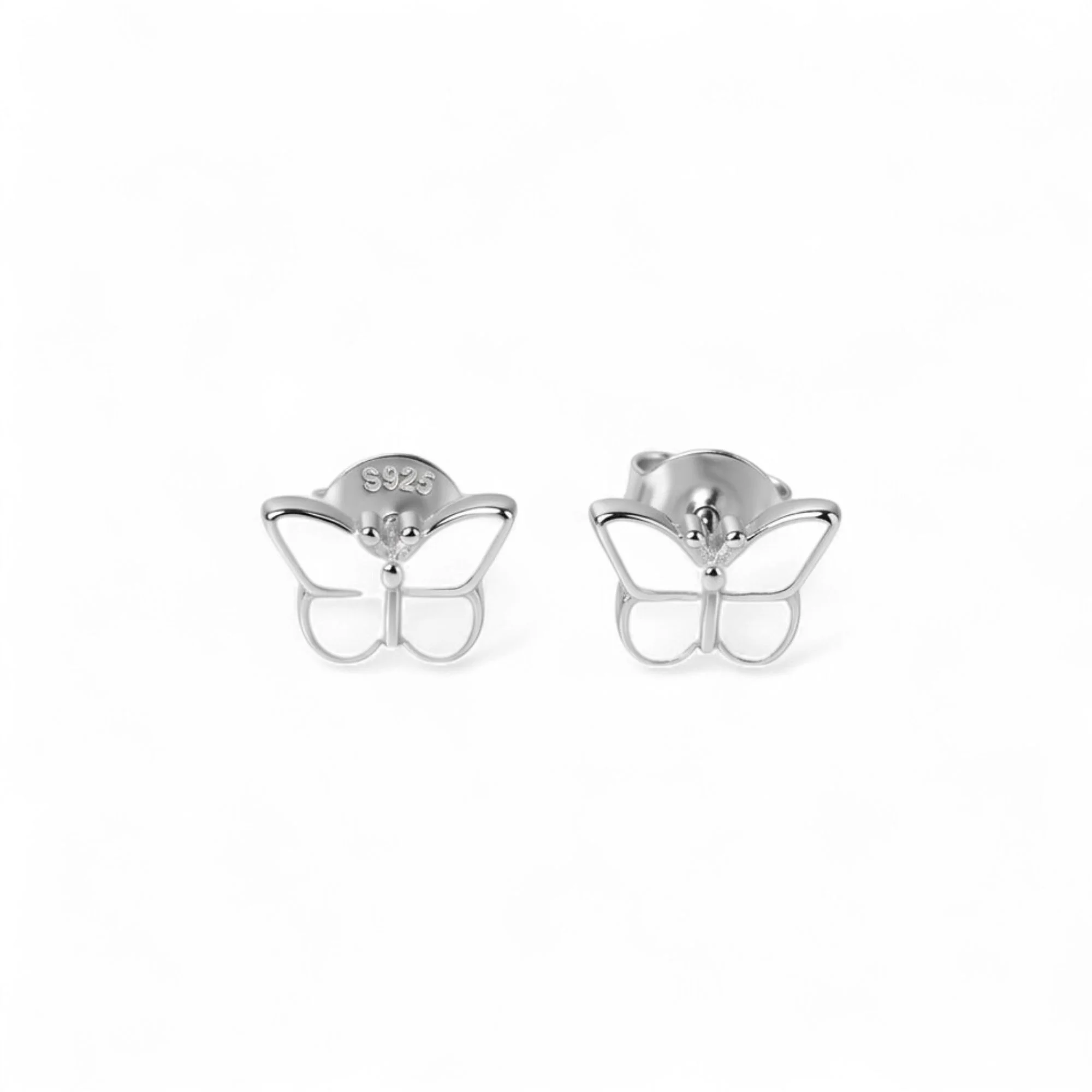 Silver Tiny Wings Kid's Earrings - Image 3