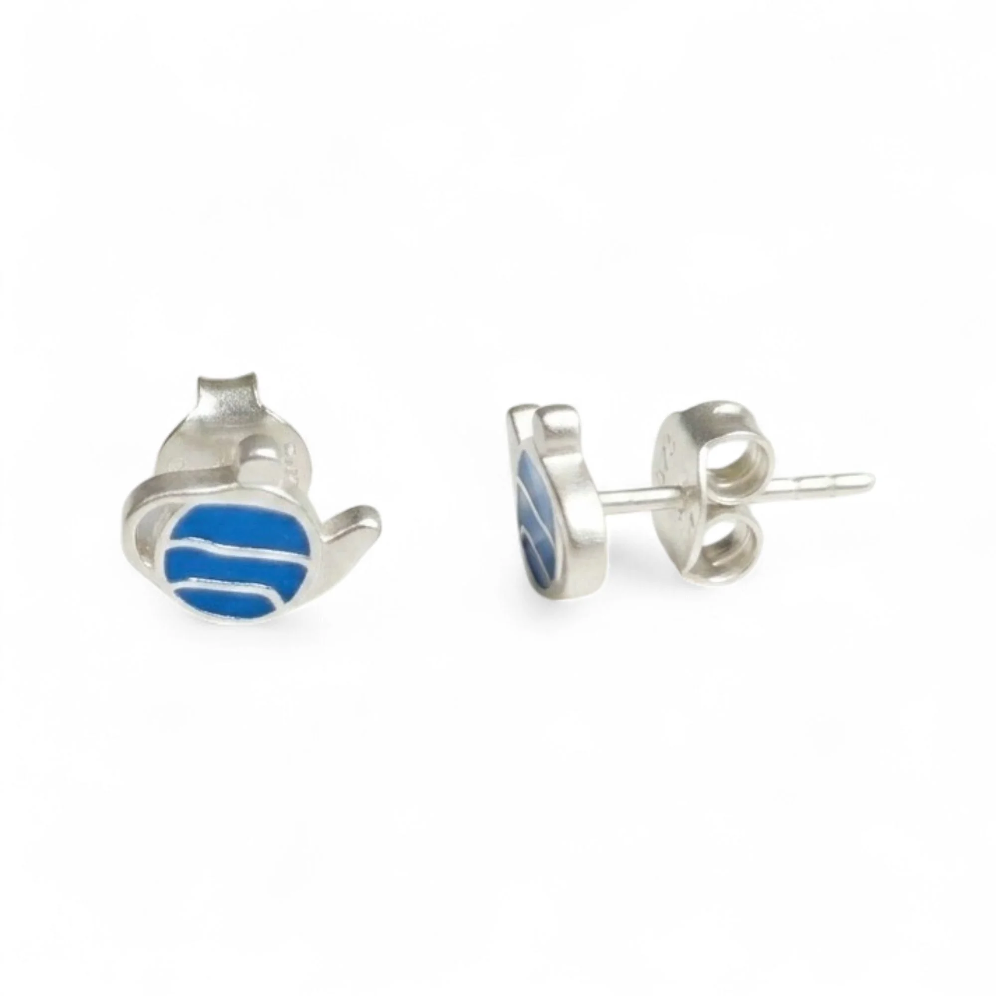 Silver Tea Party Tiny Kid's Earrings