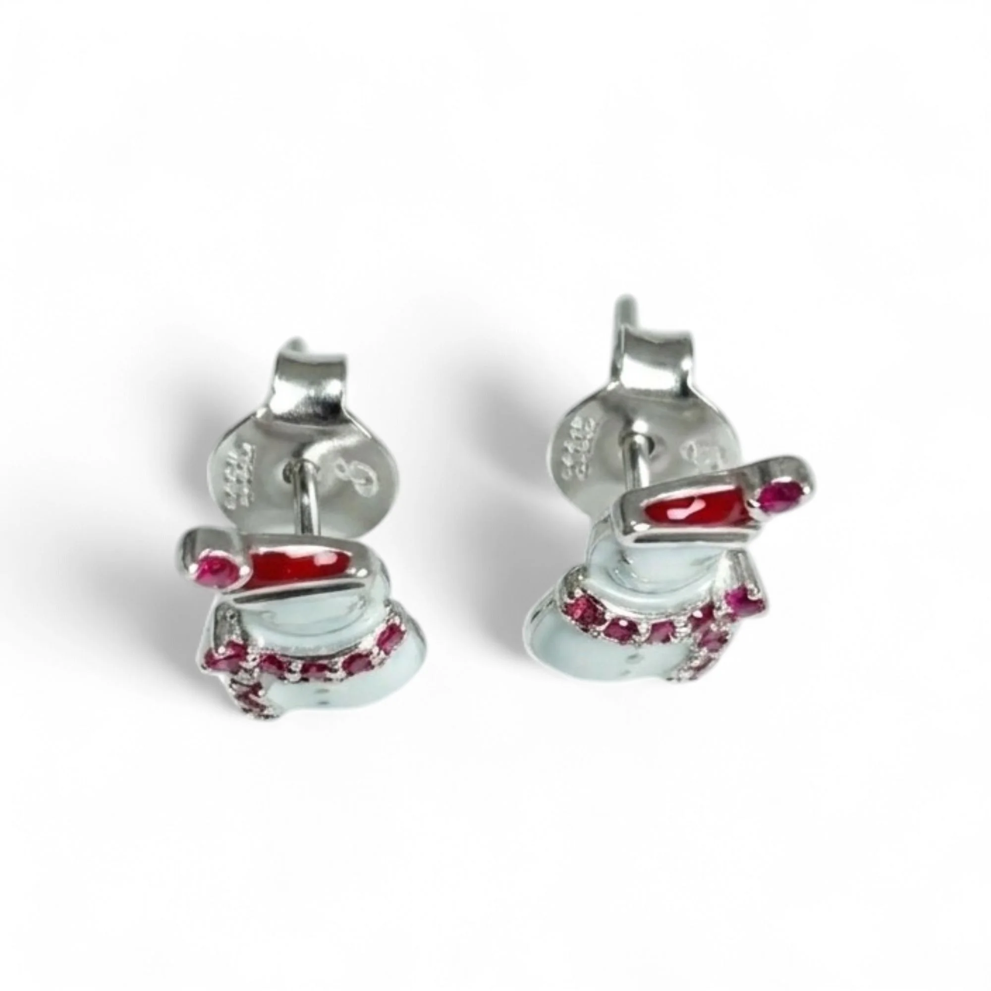 Silver Snowman Kid's Earrings - Image 3