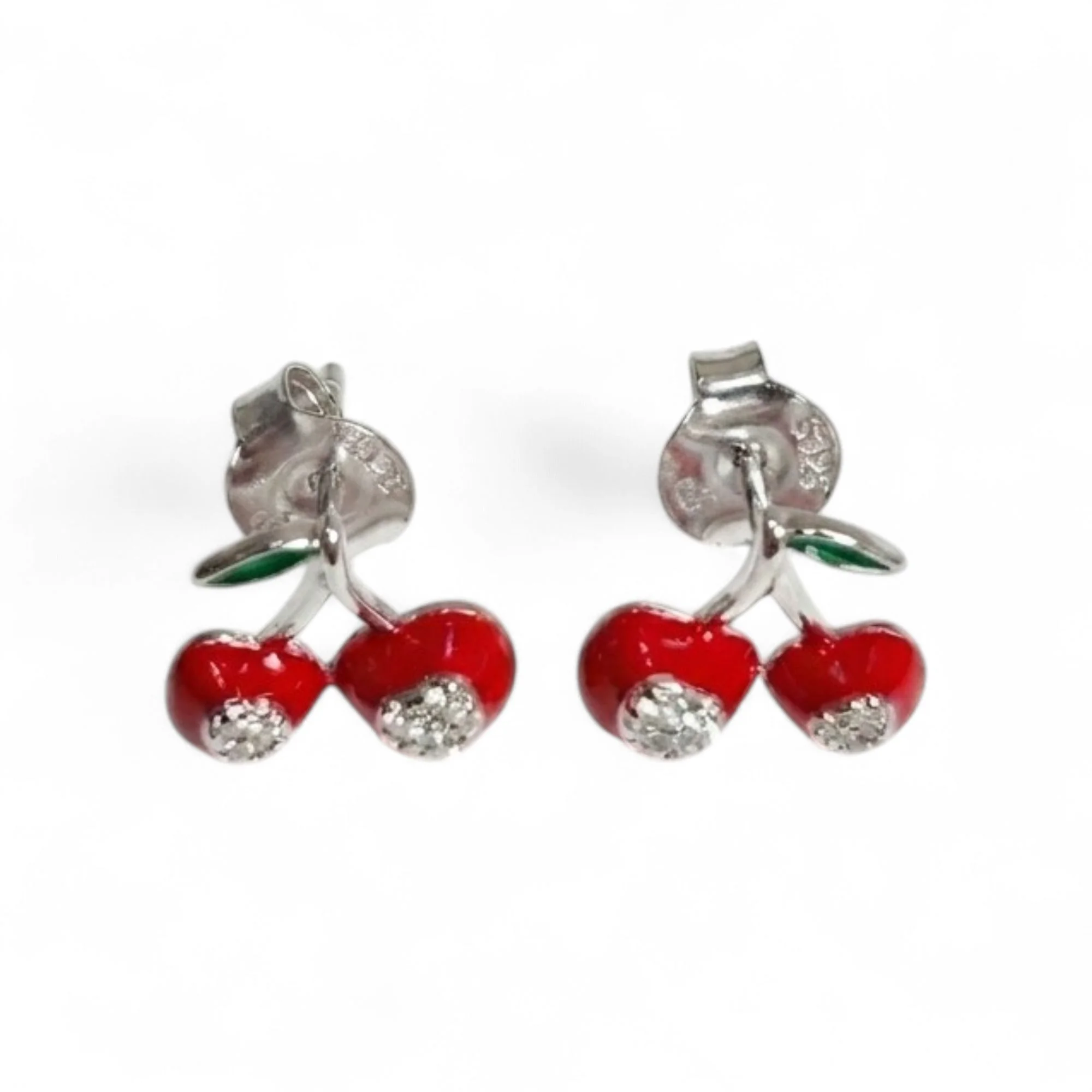 Silver Little Berry Kid's Earrings - Image 3