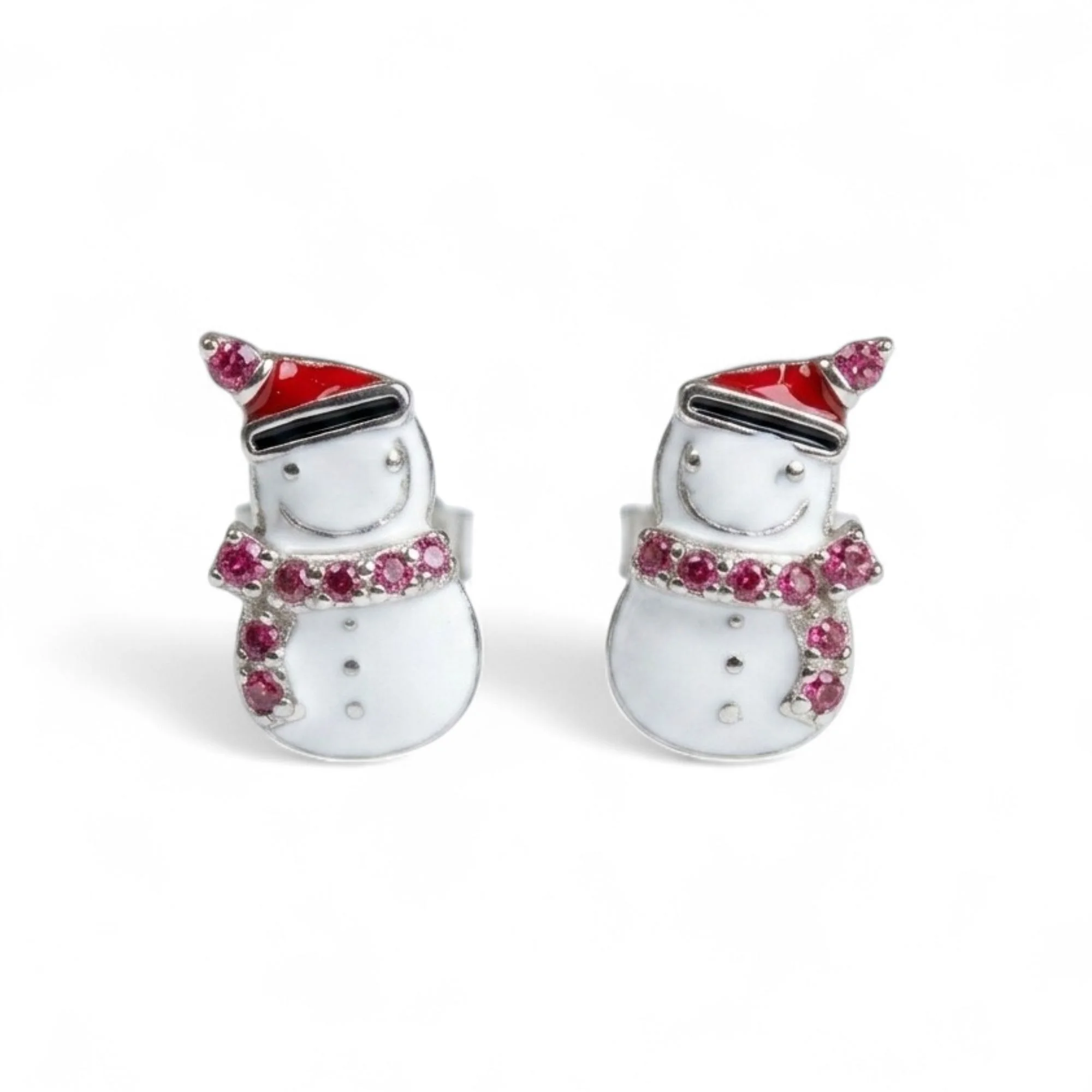 Silver Snowman Kid's Earrings - Image 4