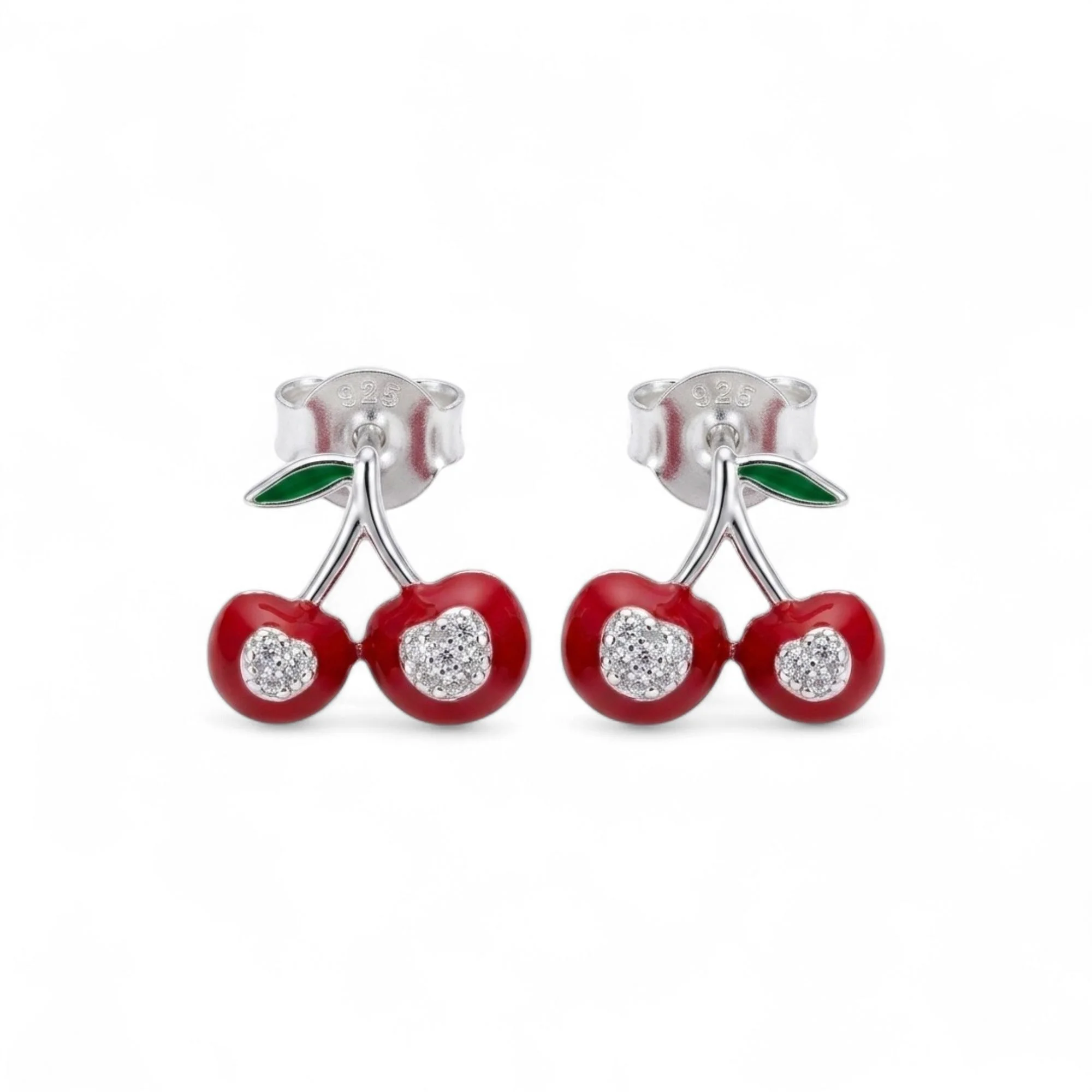 Silver Little Berry Kid's Earrings - Image 4