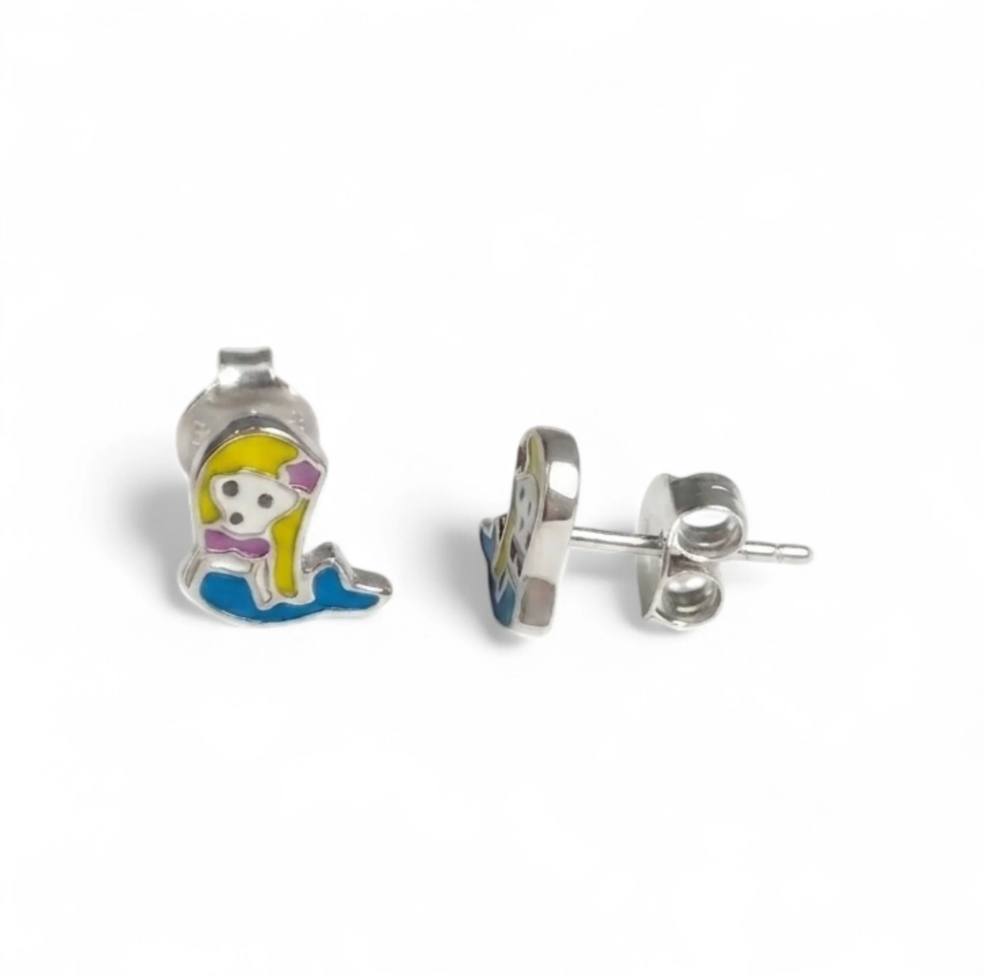 Silver Mermaid Princesses Kid's Earrings