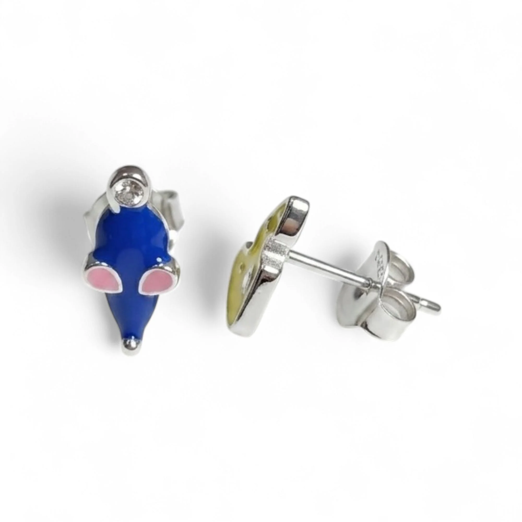 Silver Mouse Trap Kid's Earrings