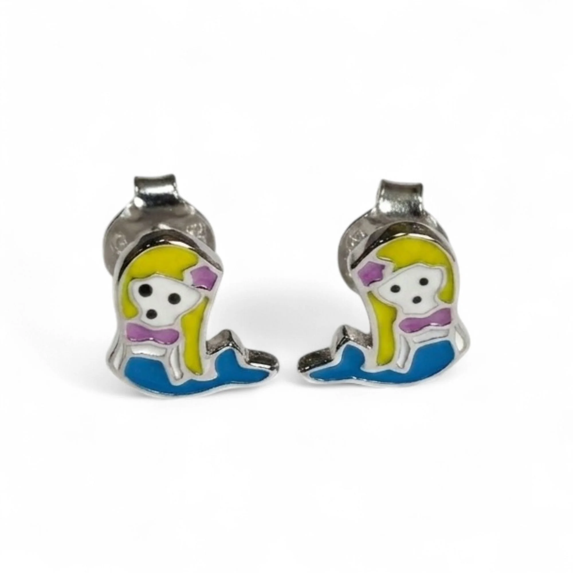 Silver Mermaid Princesses Kid's Earrings - Image 4