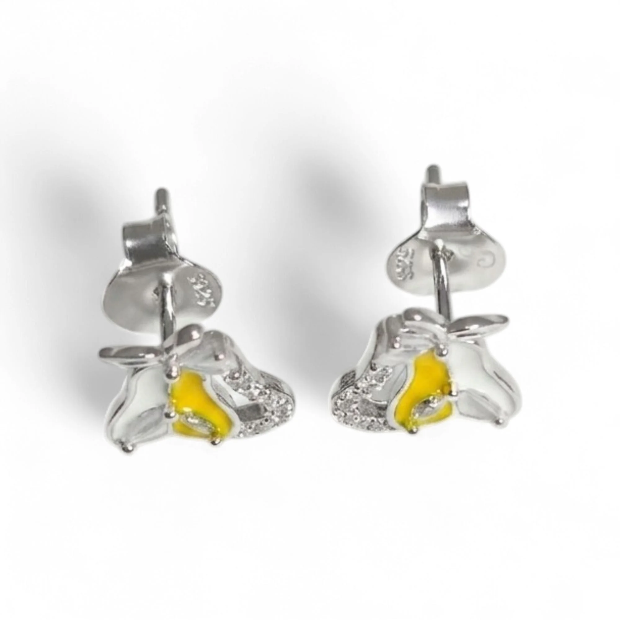 Silver Honey Bell Kid's Earrings - Image 3