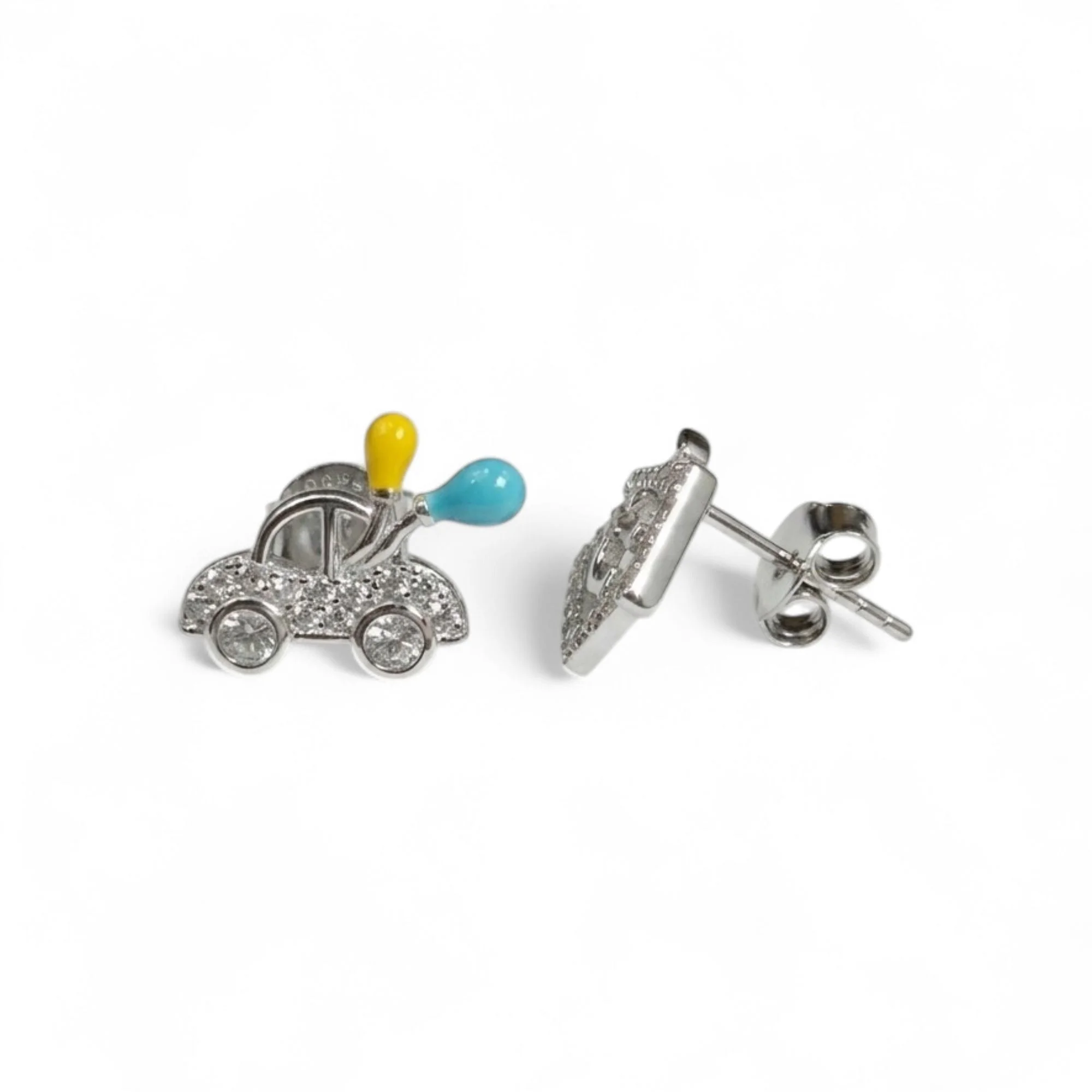 Silver Dream House Kid's Earrings