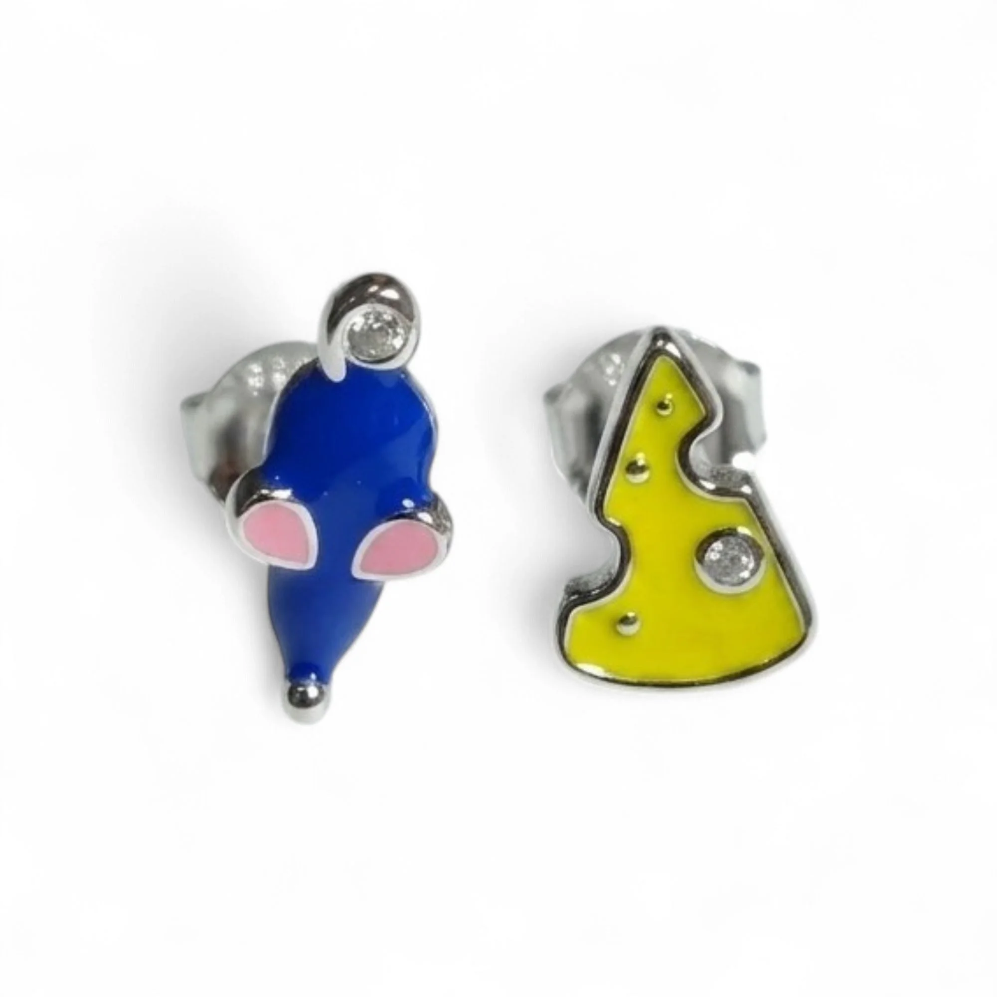 Silver Mouse Trap Kid's Earrings - Image 4