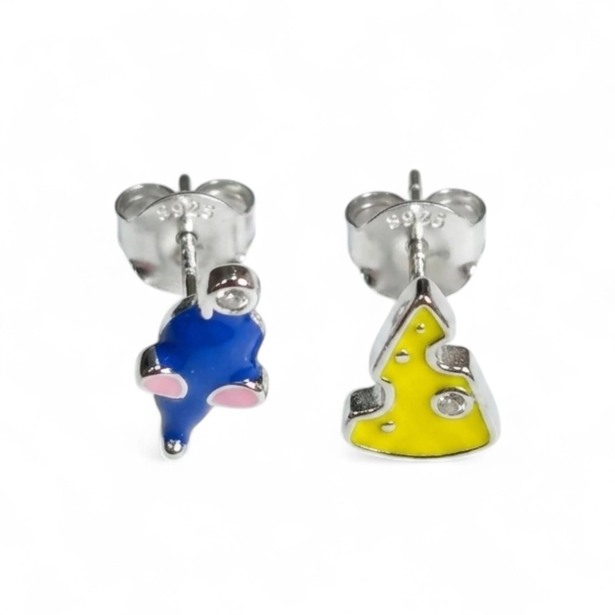 Silver Mouse Trap Kid's Earrings - Image 3