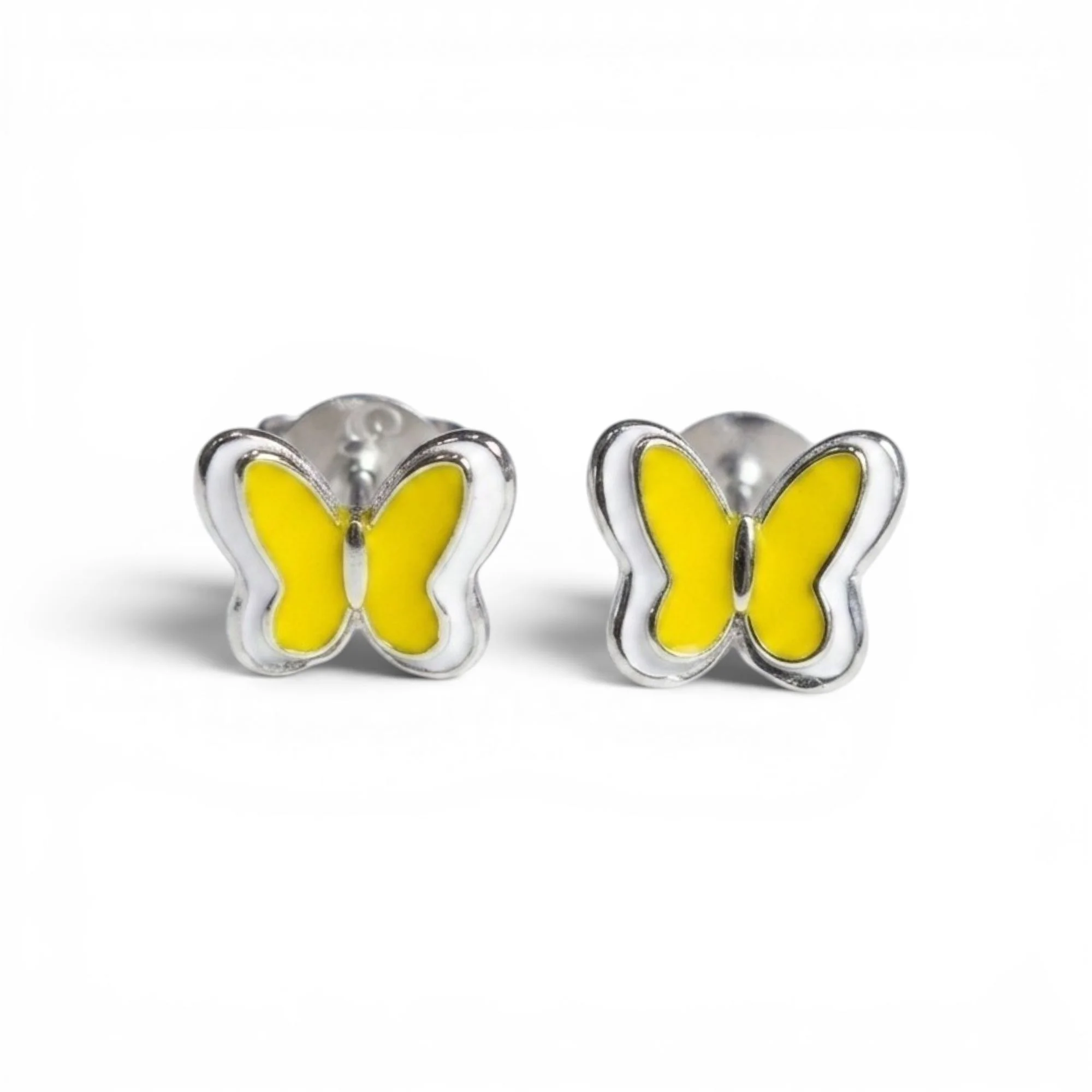 Silver Lemon-Drop Flutter Kid's Earrings - Image 4