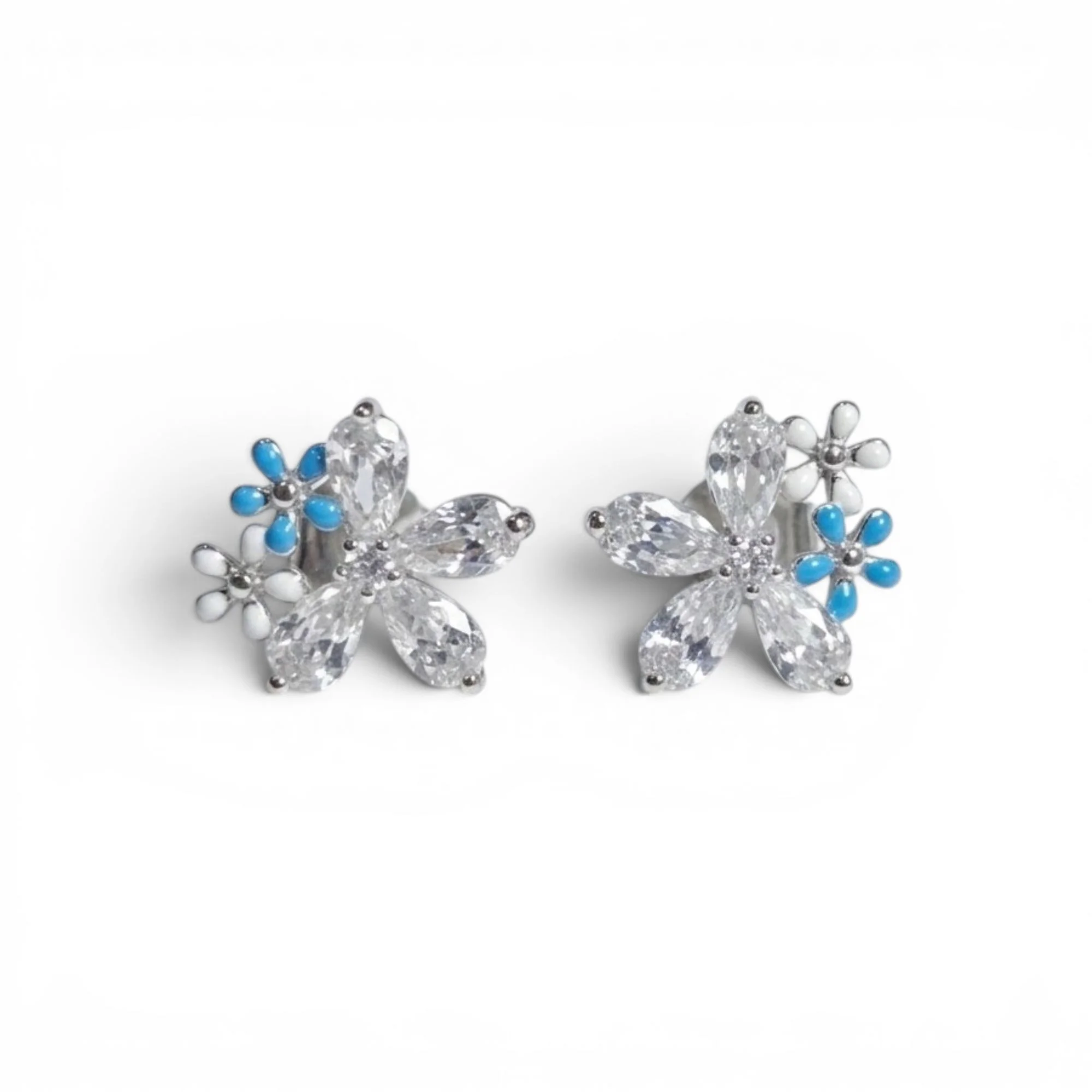 Silver Garden Shimmer Kid's Earrings - Image 4