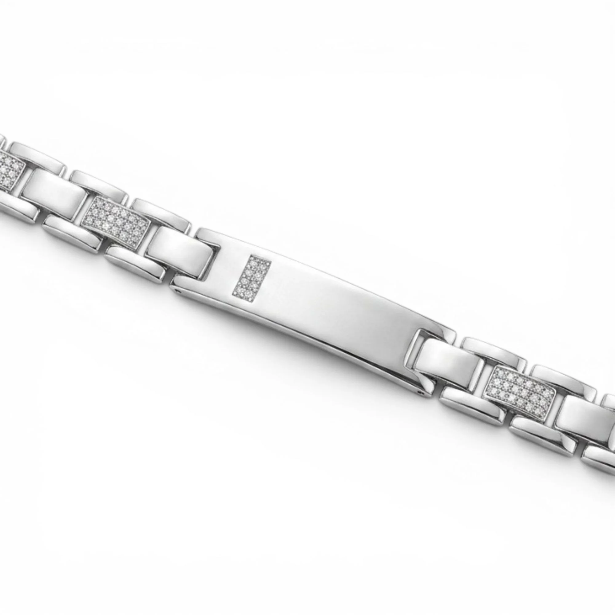 Silver Luxe Horizon Link Men's Bracelet - Image 3
