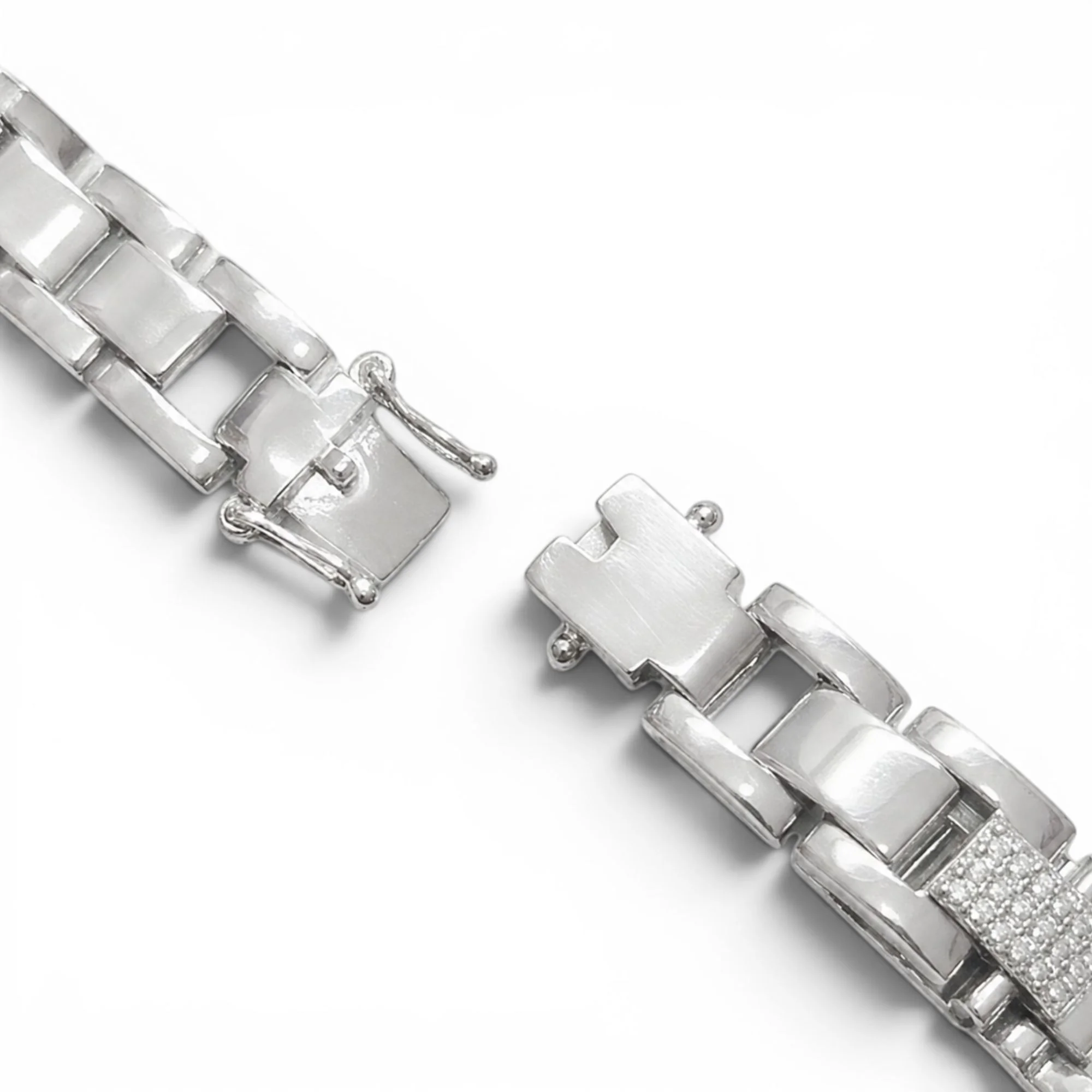 Silver Luxe Horizon Link Men's Bracelet - Image 4