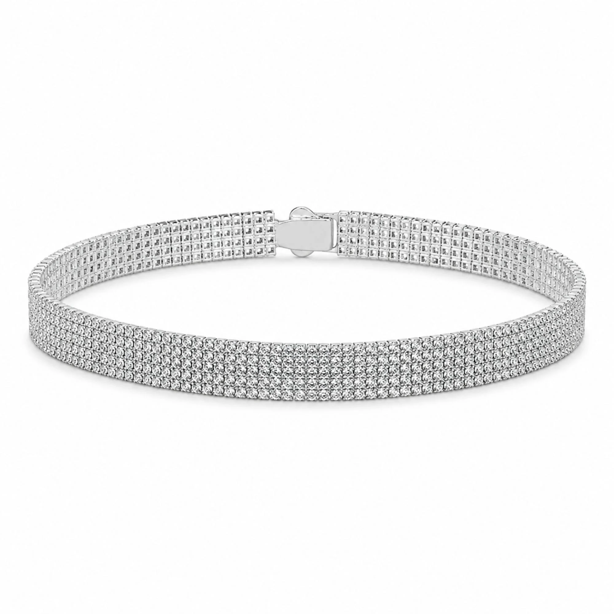 Silver Multi-Strand Tennis Men's Bracelet