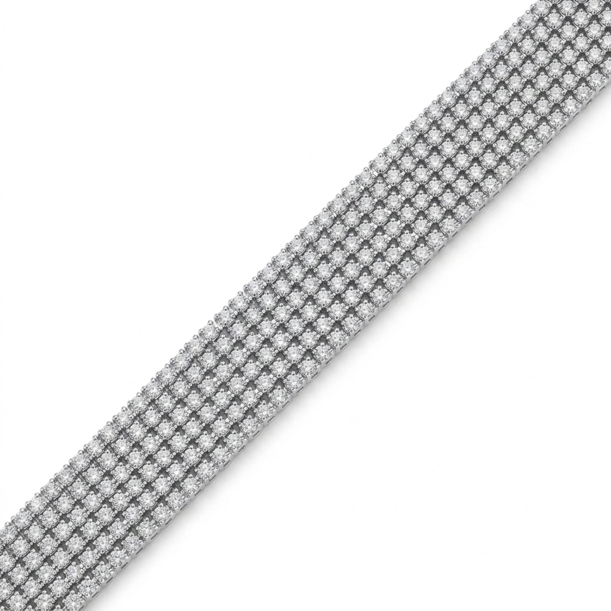 Silver Multi-Strand Tennis Men's Bracelet - Image 3