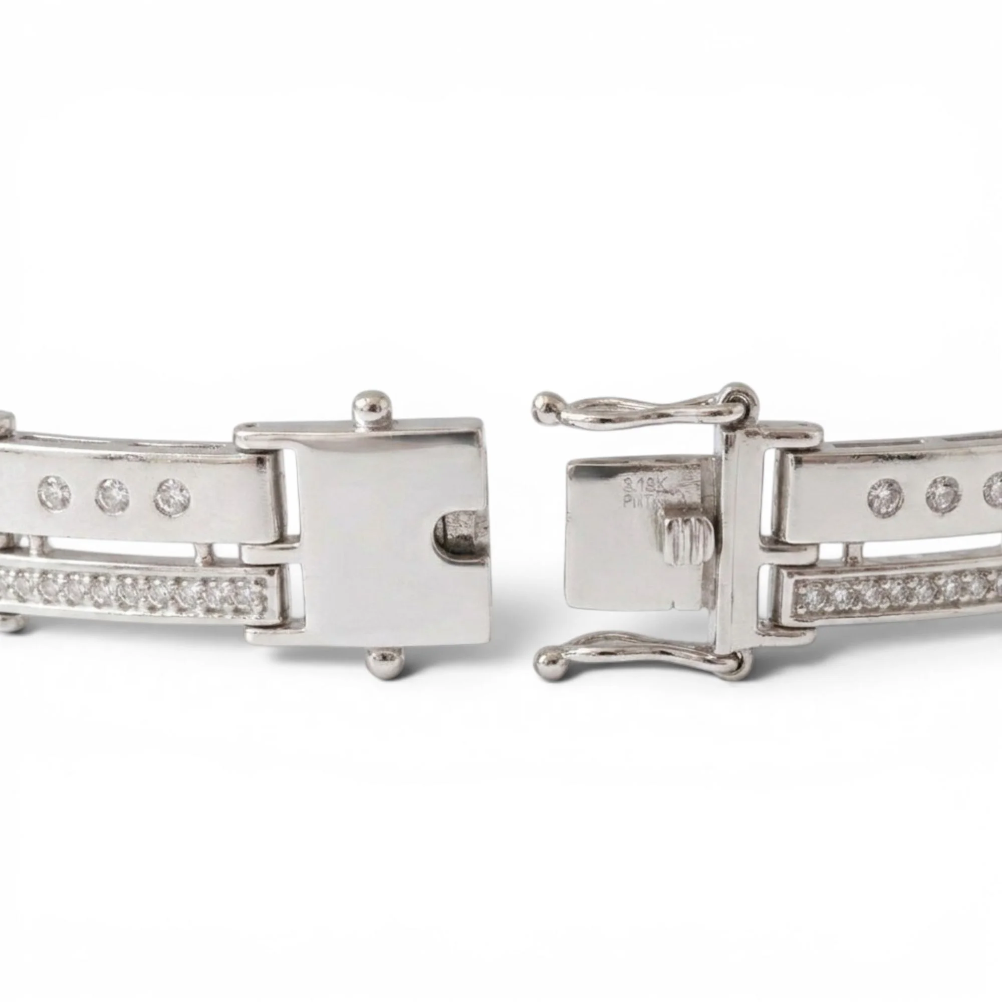 Silver Lattice Work Link Men's Bracelet - Image 4