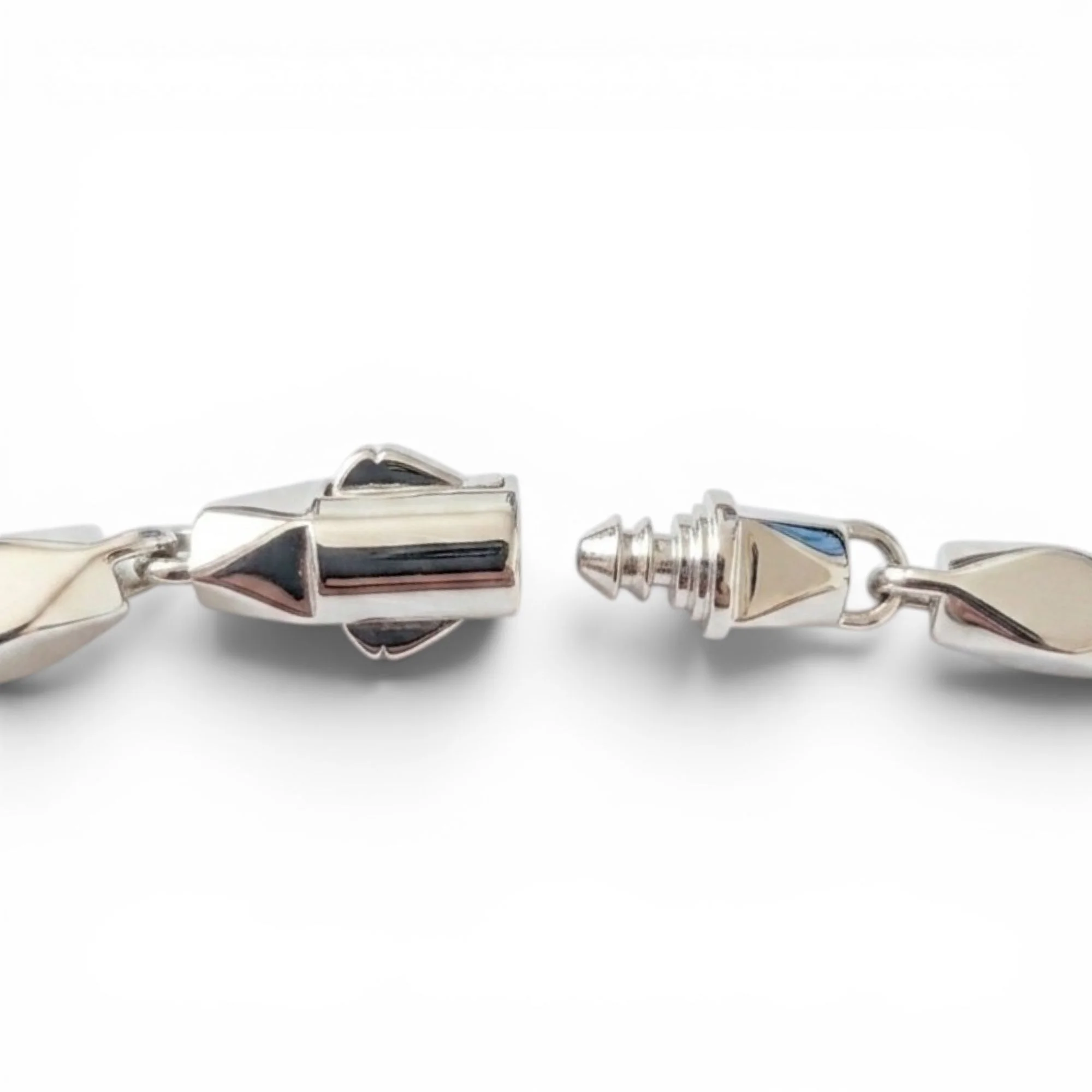 Silver Iced Out Geometric Station Men's Bracelet - Image 4
