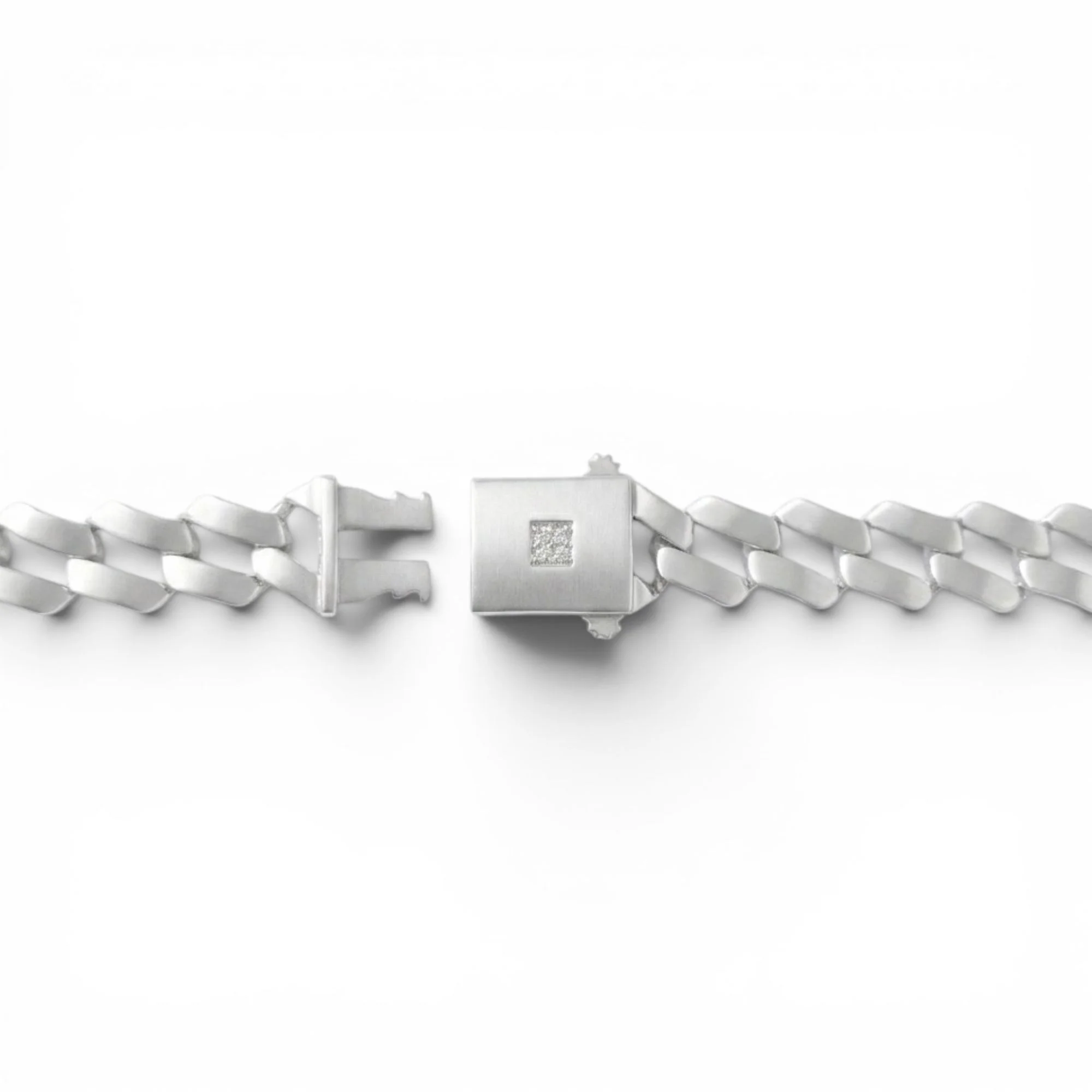 Silver Bold Cuban Link Men's Bracelet - Image 4