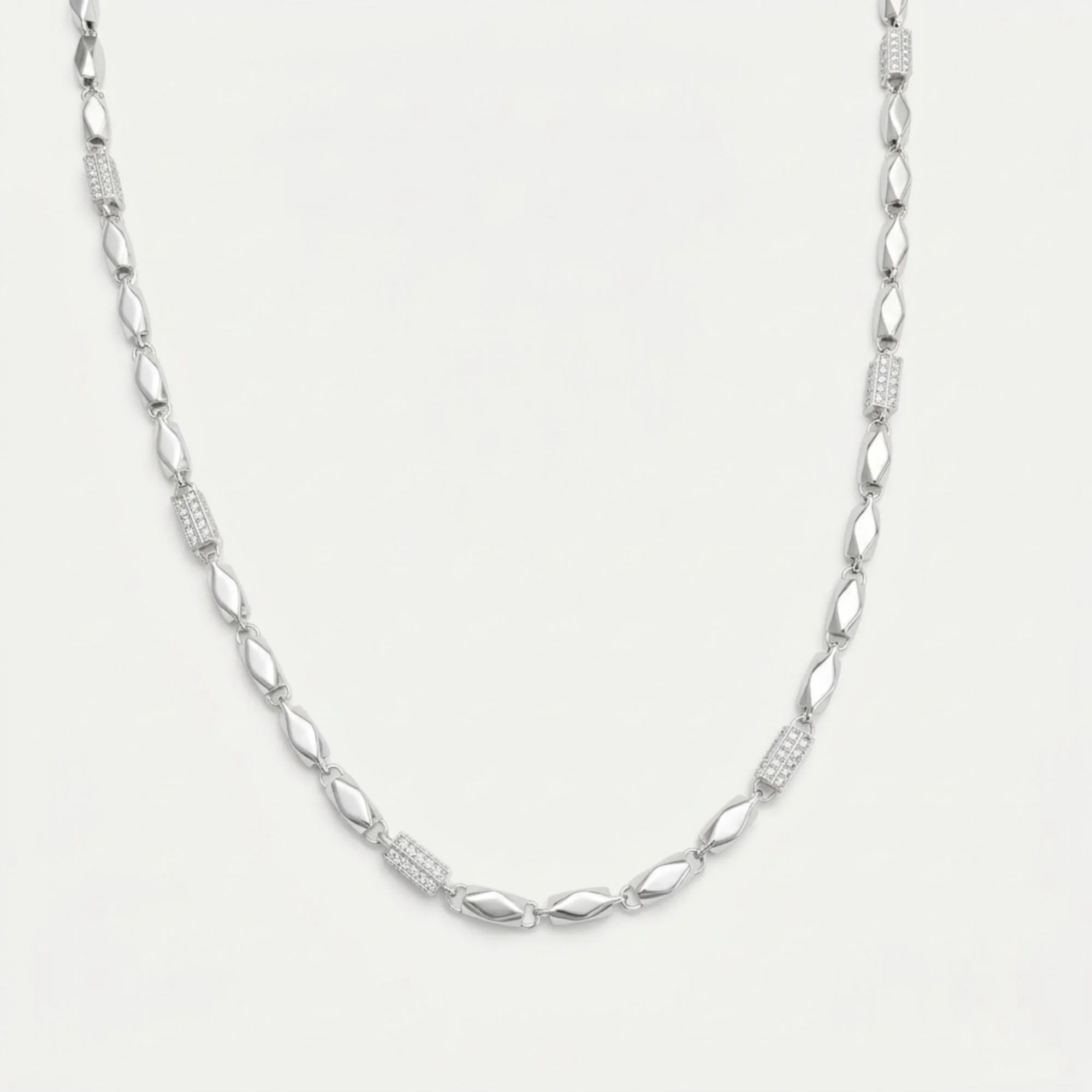Silver Cylinder Station Men's Chain - Image 1