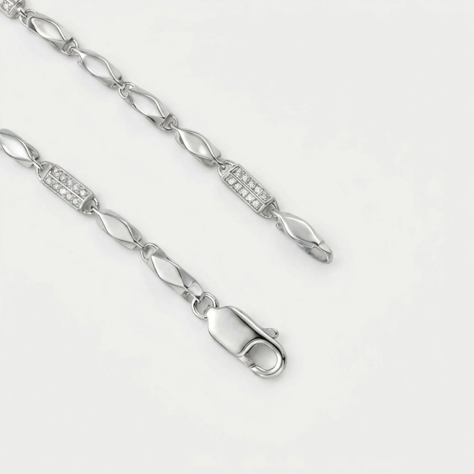 Silver Cylinder Station Men's Chain - Image 3