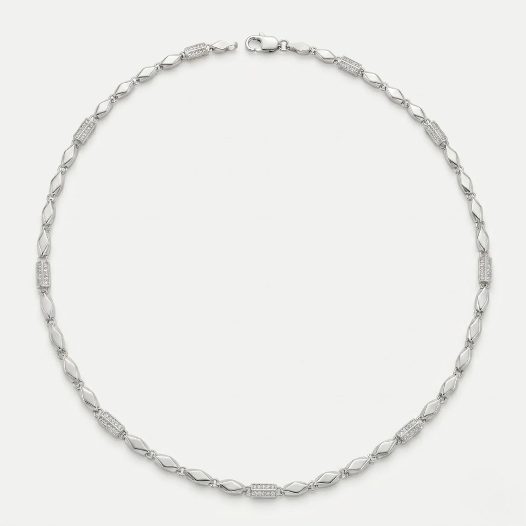 Silver Cylinder Station Men's Chain - Image 4