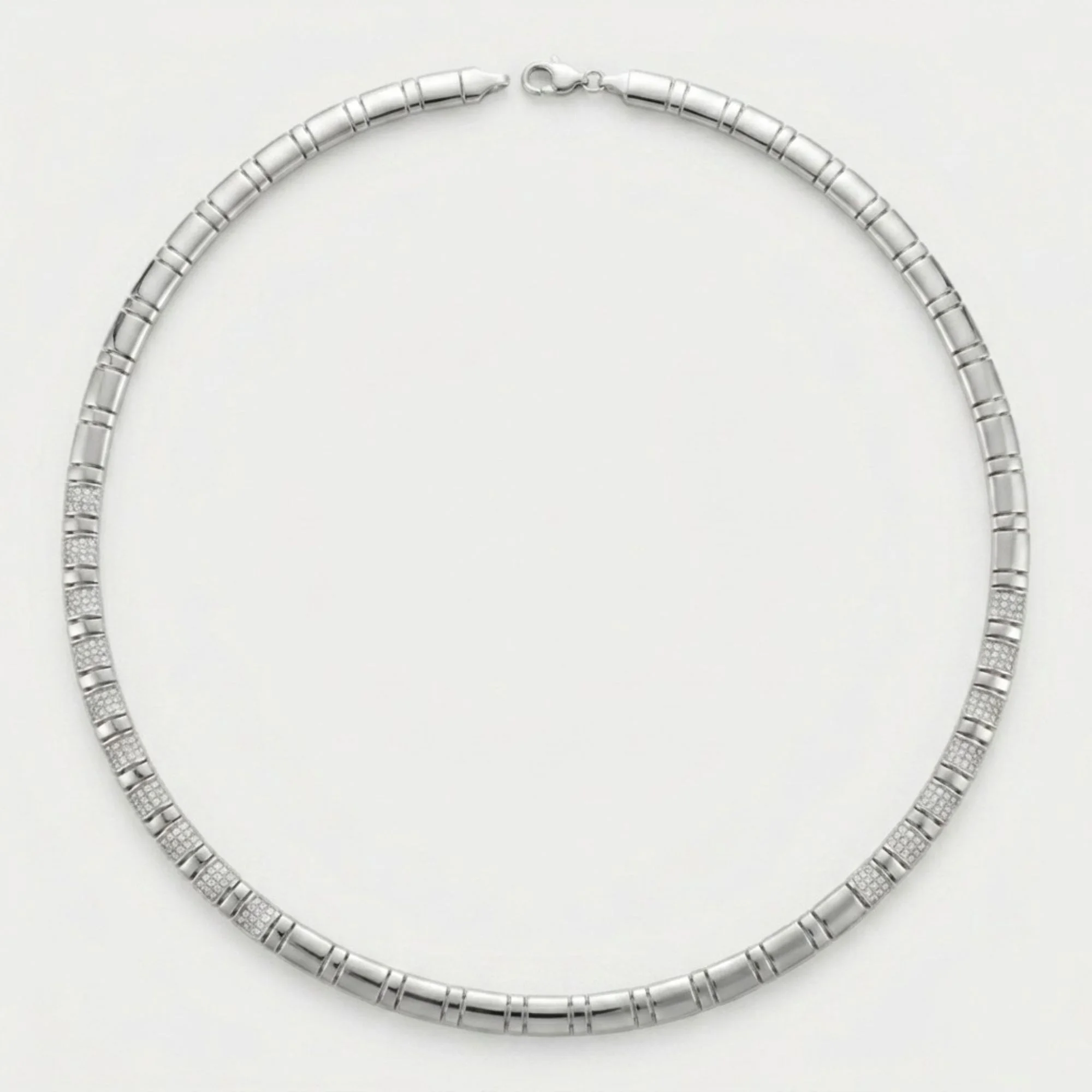 Silver Segmented Tube Men's Chain - Image 4