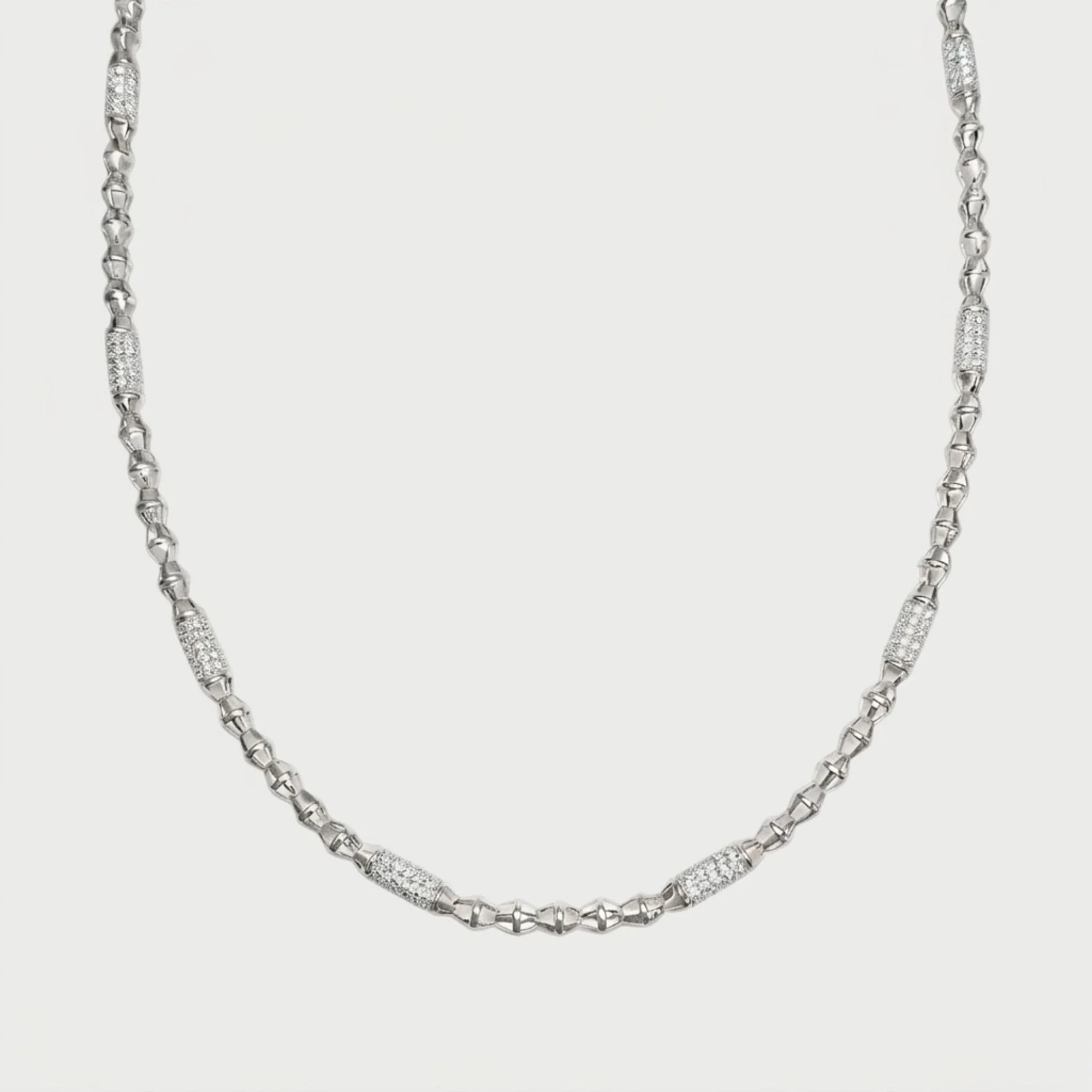 Silver Industrial Bar Men's Chain - Image 1
