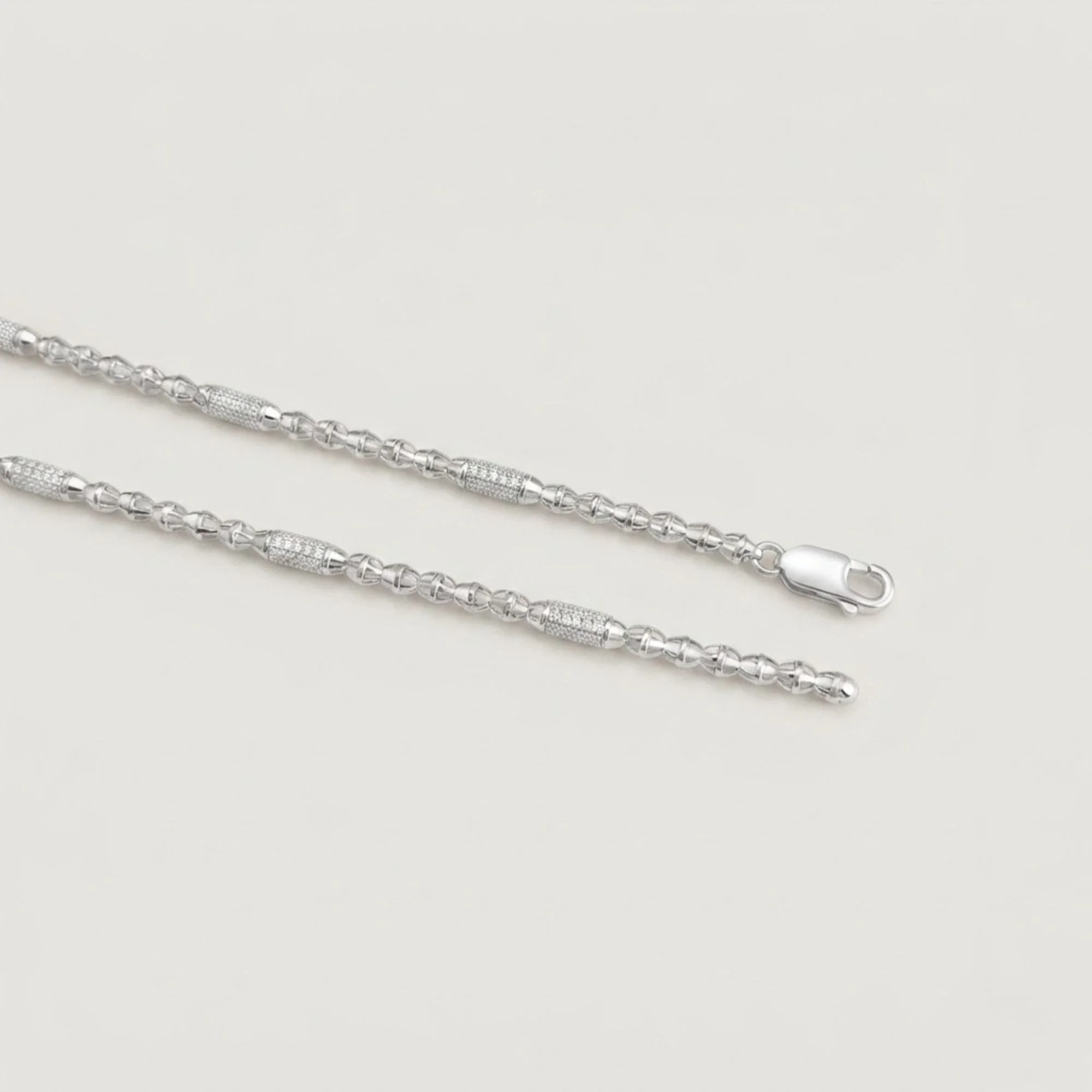 Silver Industrial Bar Men's Chain - Image 3